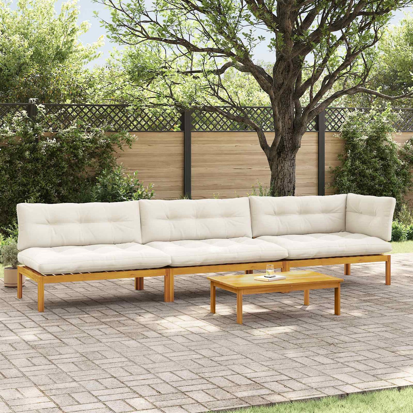 Garten-Ecksofas Aus Paletten 2 Stk. Massivholz Akazie