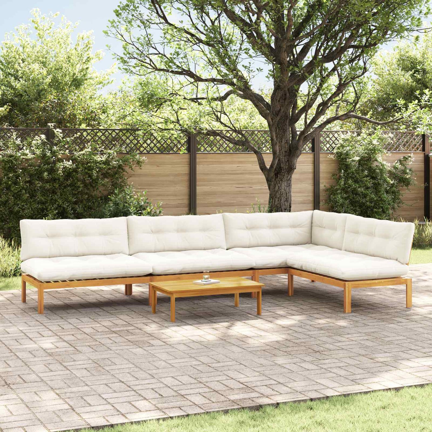 Garten-Ecksofas Aus Paletten 2 Stk. Massivholz Akazie