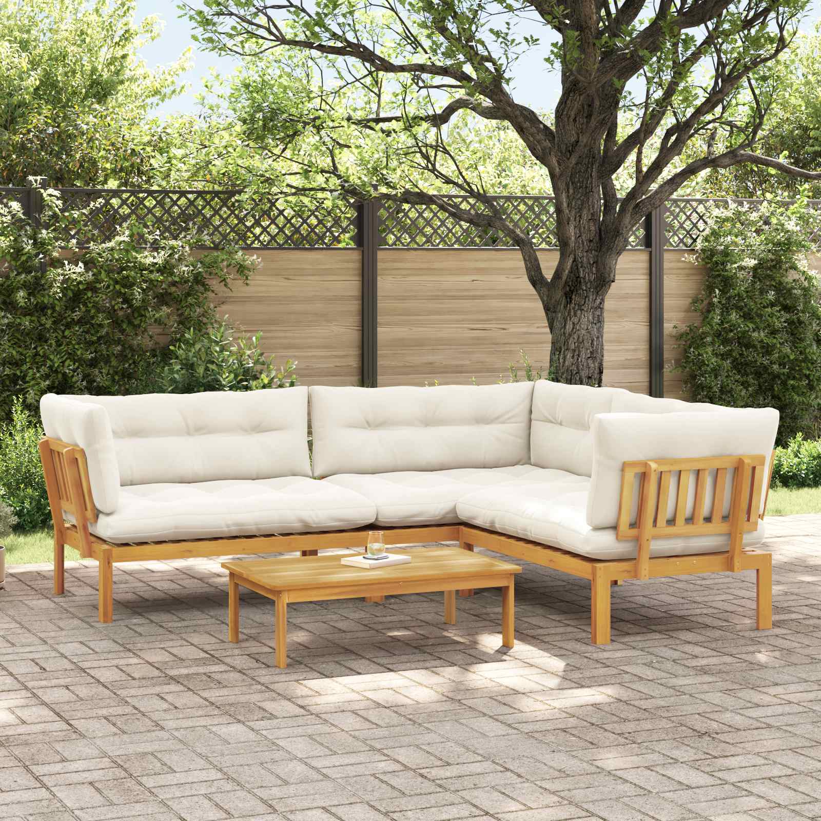 Garten-Ecksofas Aus Paletten 2 Stk. Massivholz Akazie