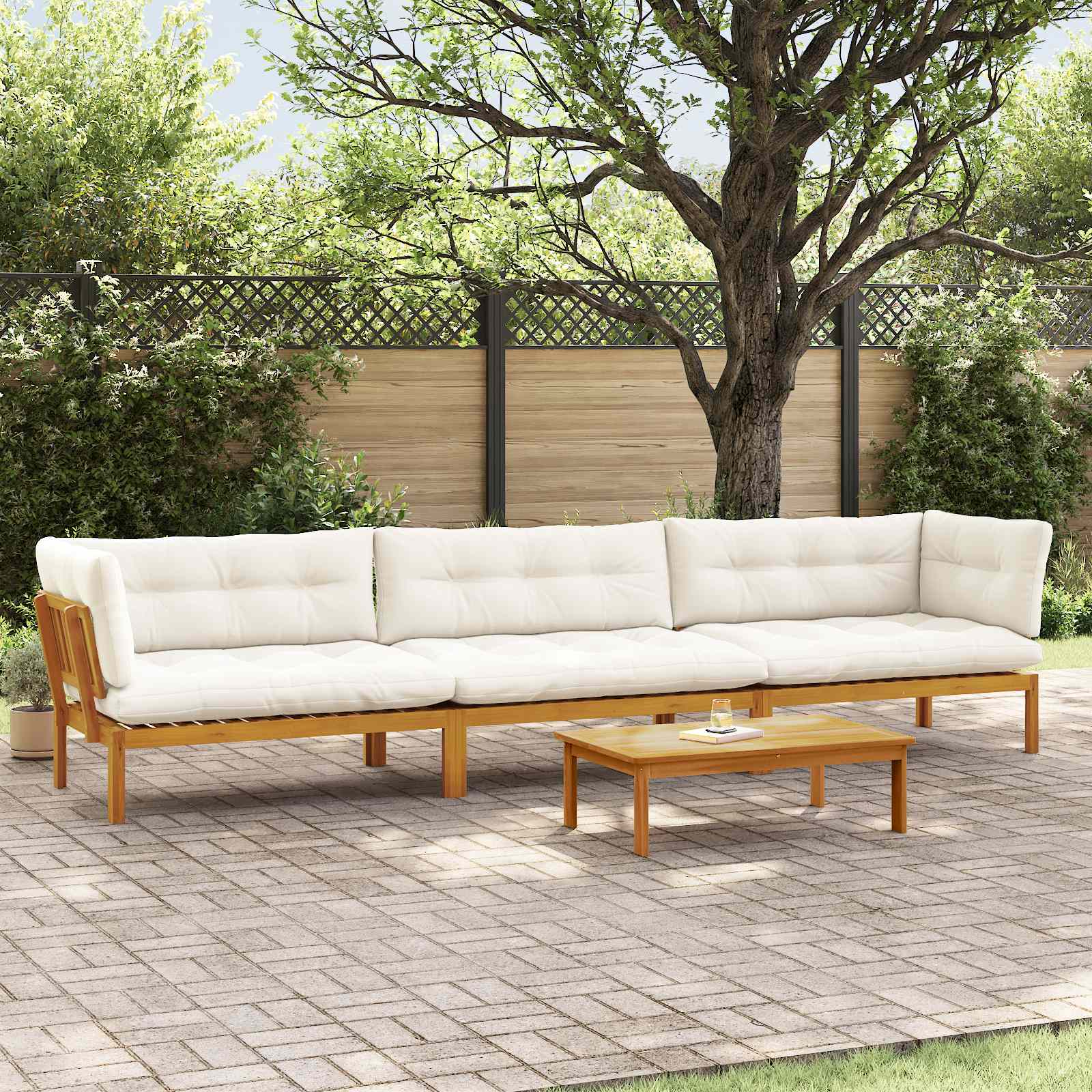 Garten-Ecksofas Aus Paletten 2 Stk. Massivholz Akazie