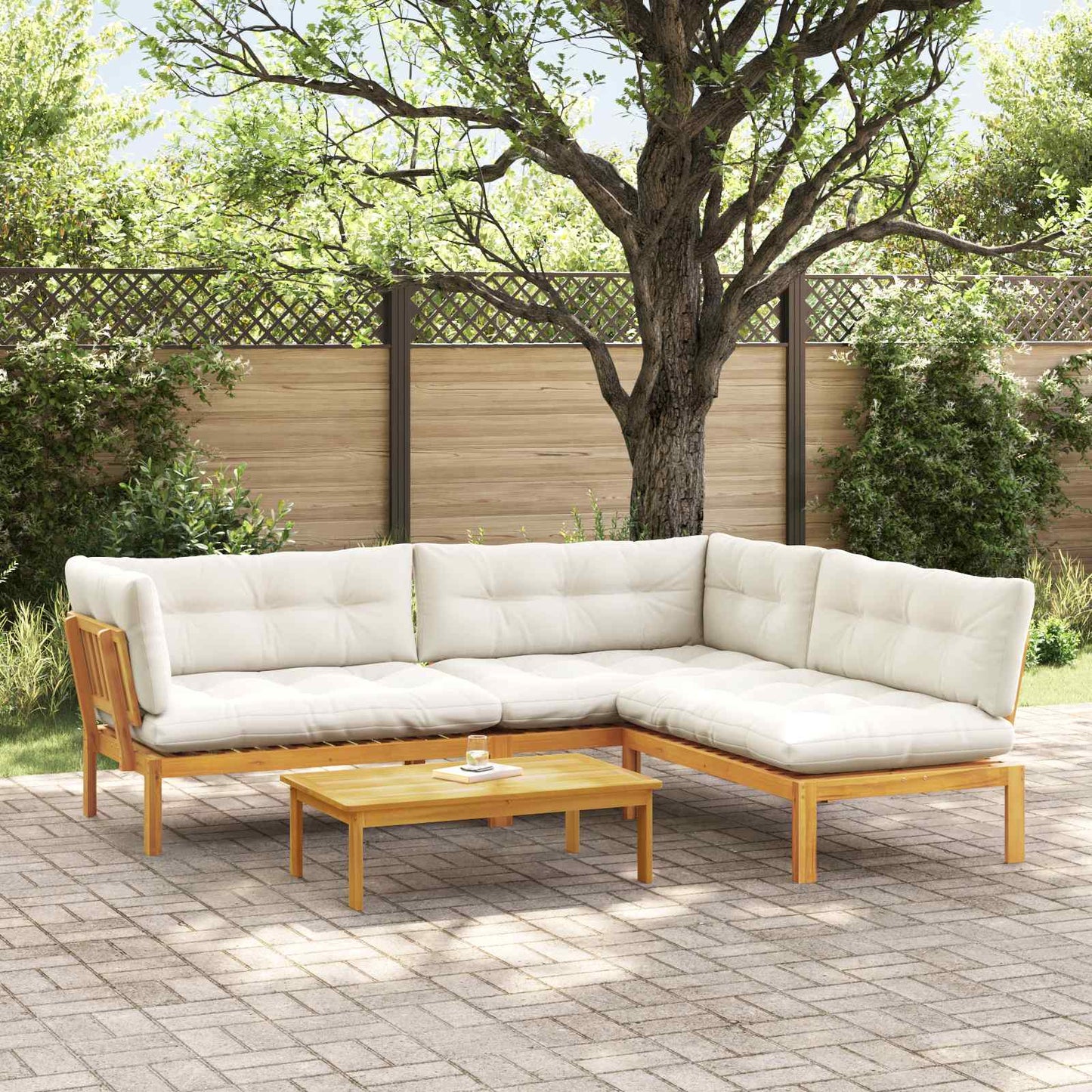 Garten-Ecksofas Aus Paletten 2 Stk. Massivholz Akazie