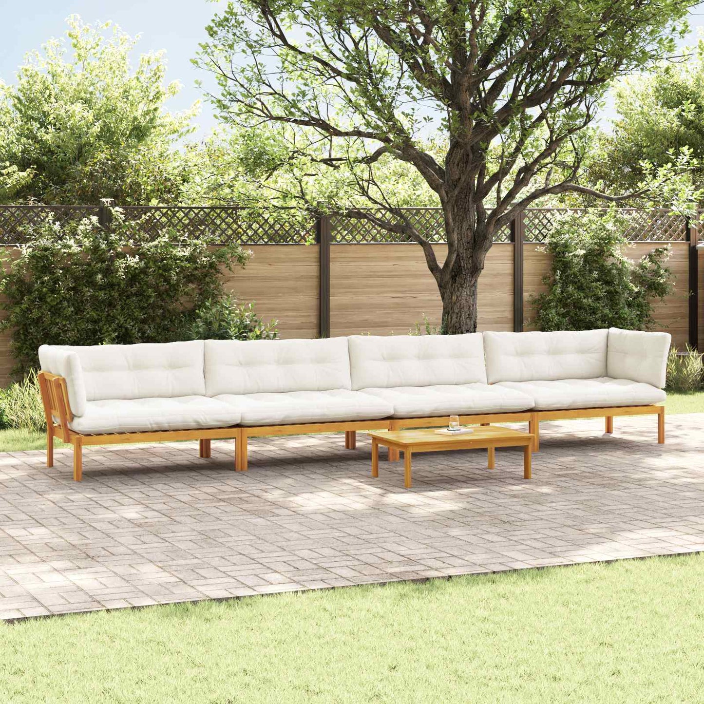 Garten-Ecksofas Aus Paletten 2 Stk. Massivholz Akazie