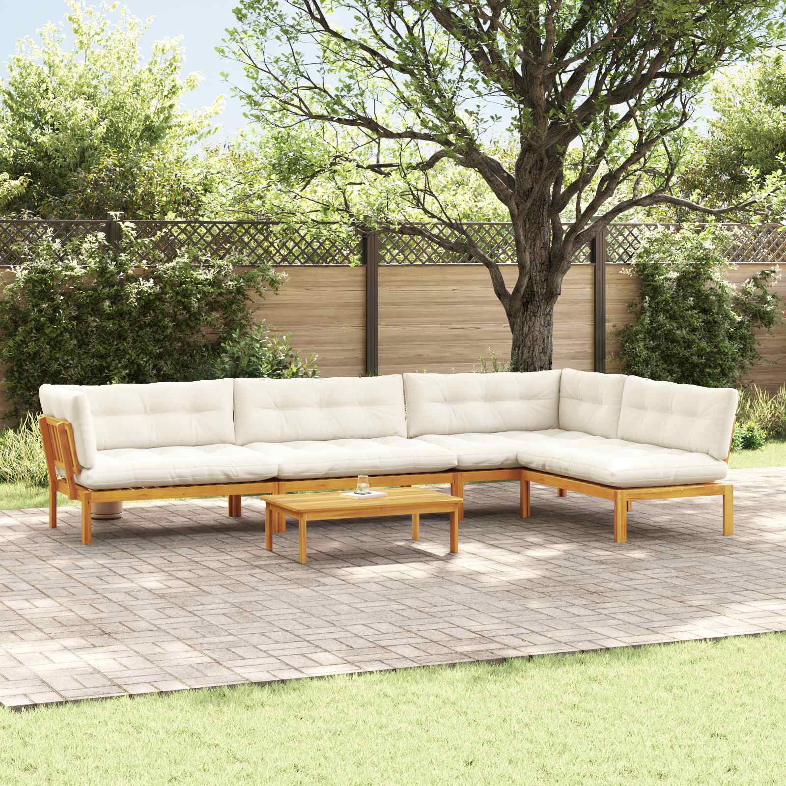 Garten-Ecksofas Aus Paletten 2 Stk. Massivholz Akazie
