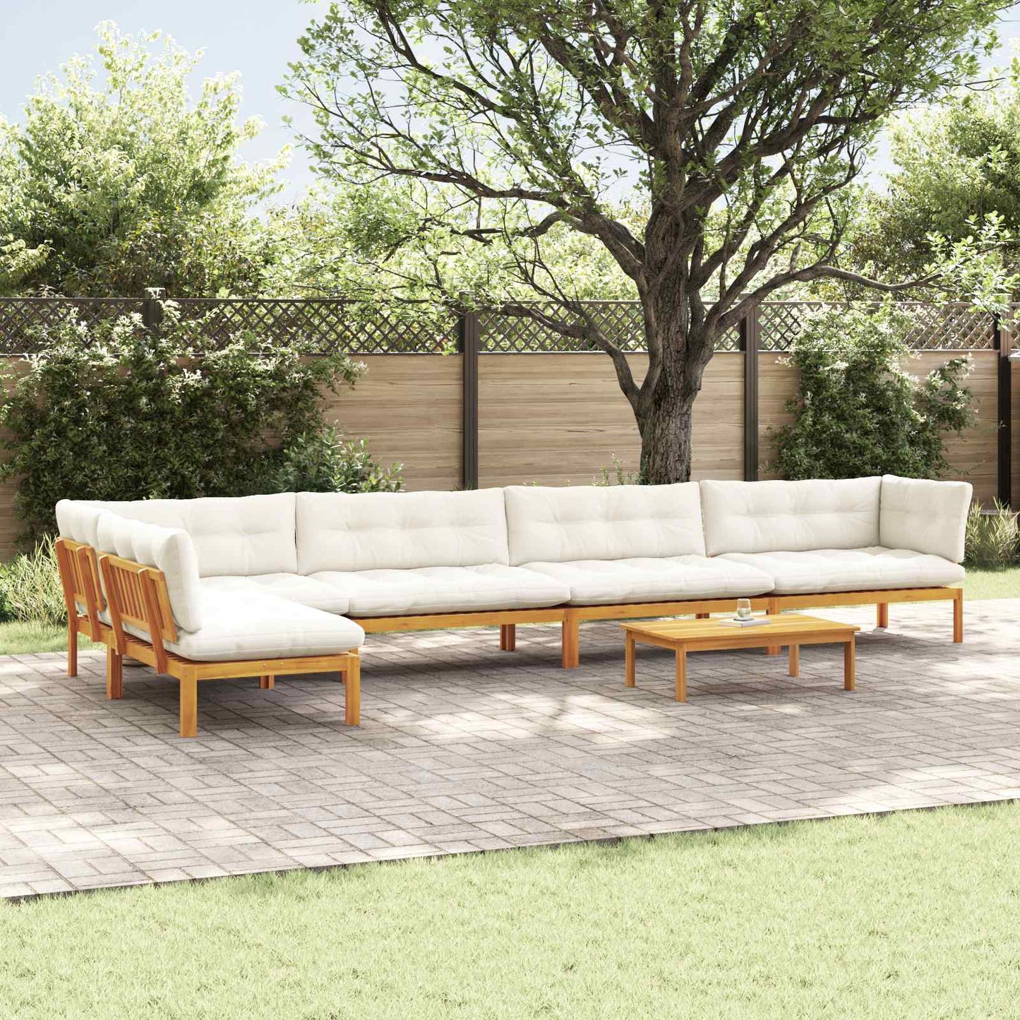 Garten-Ecksofas Aus Paletten 2 Stk. Massivholz Akazie