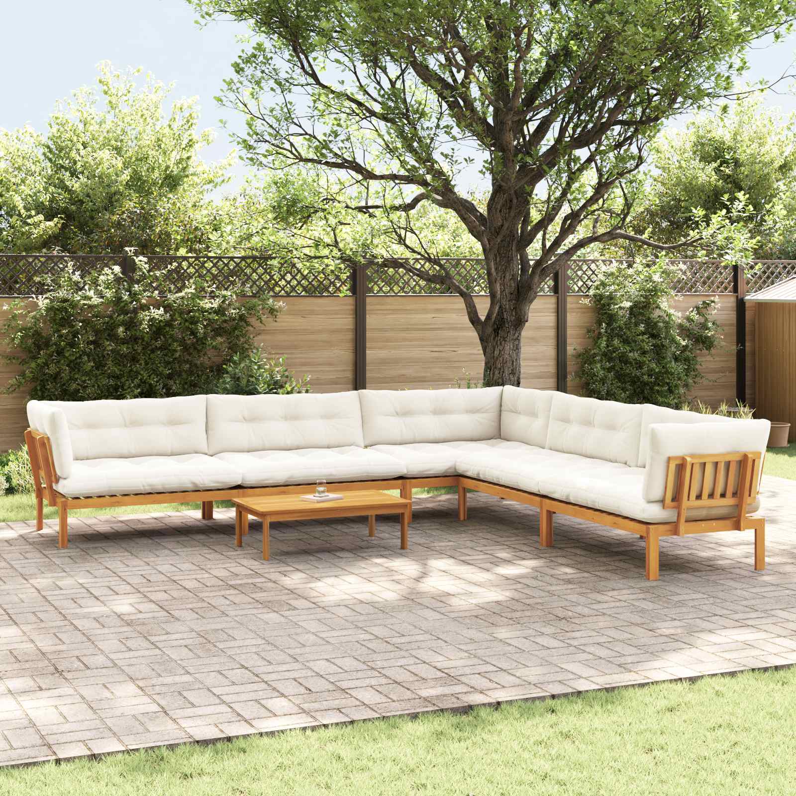 Garten-Ecksofas Aus Paletten 2 Stk. Massivholz Akazie