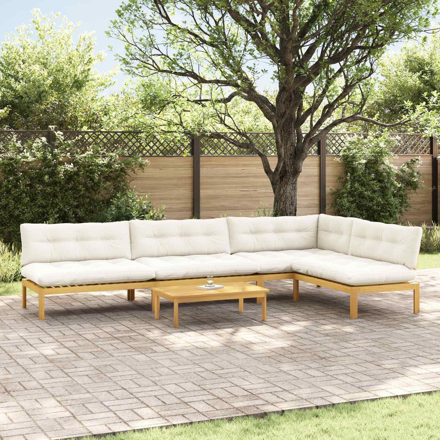Garten-Ecksofas Aus Paletten 2 Stk. Massivholz Akazie