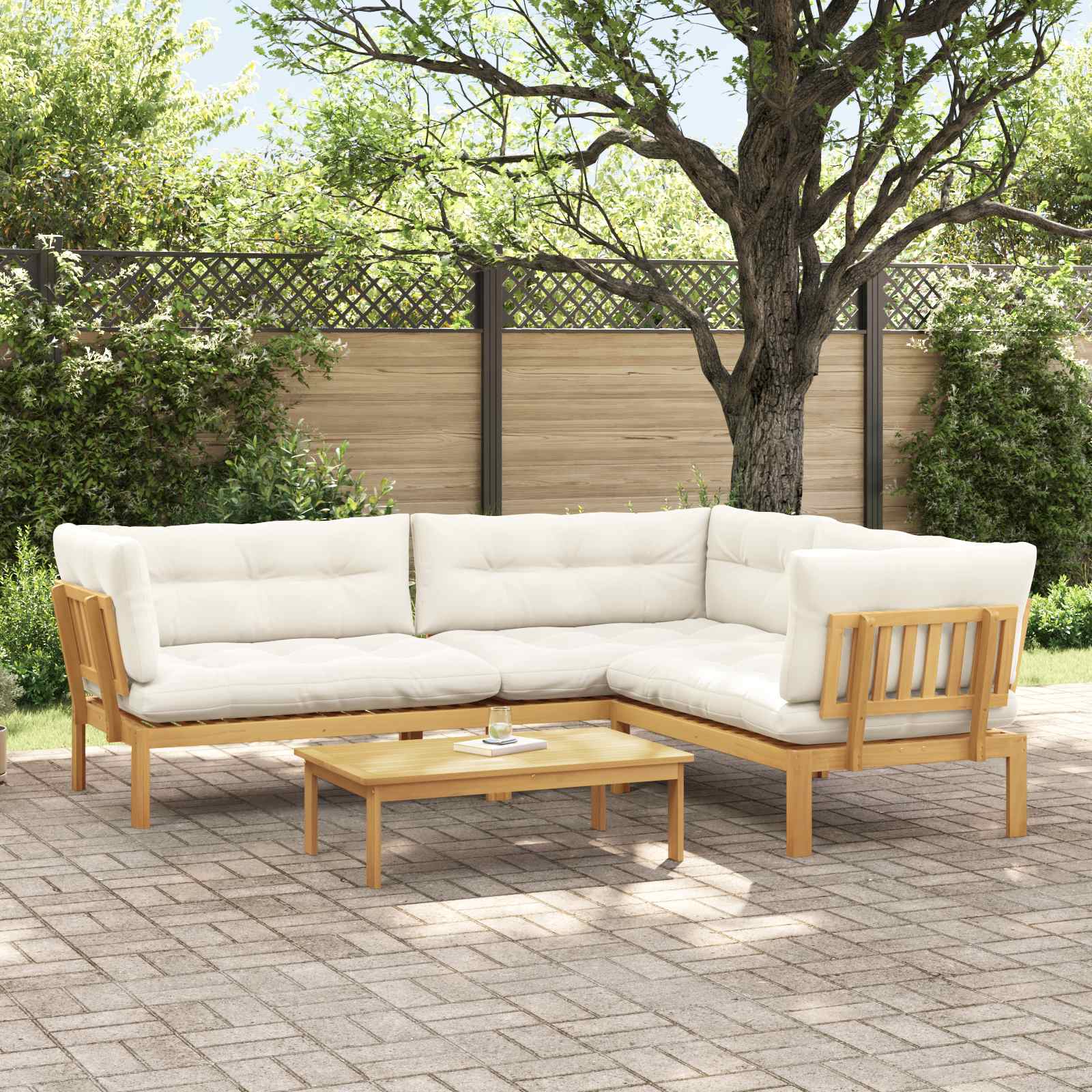 Garten-Ecksofas Aus Paletten 2 Stk. Massivholz Akazie