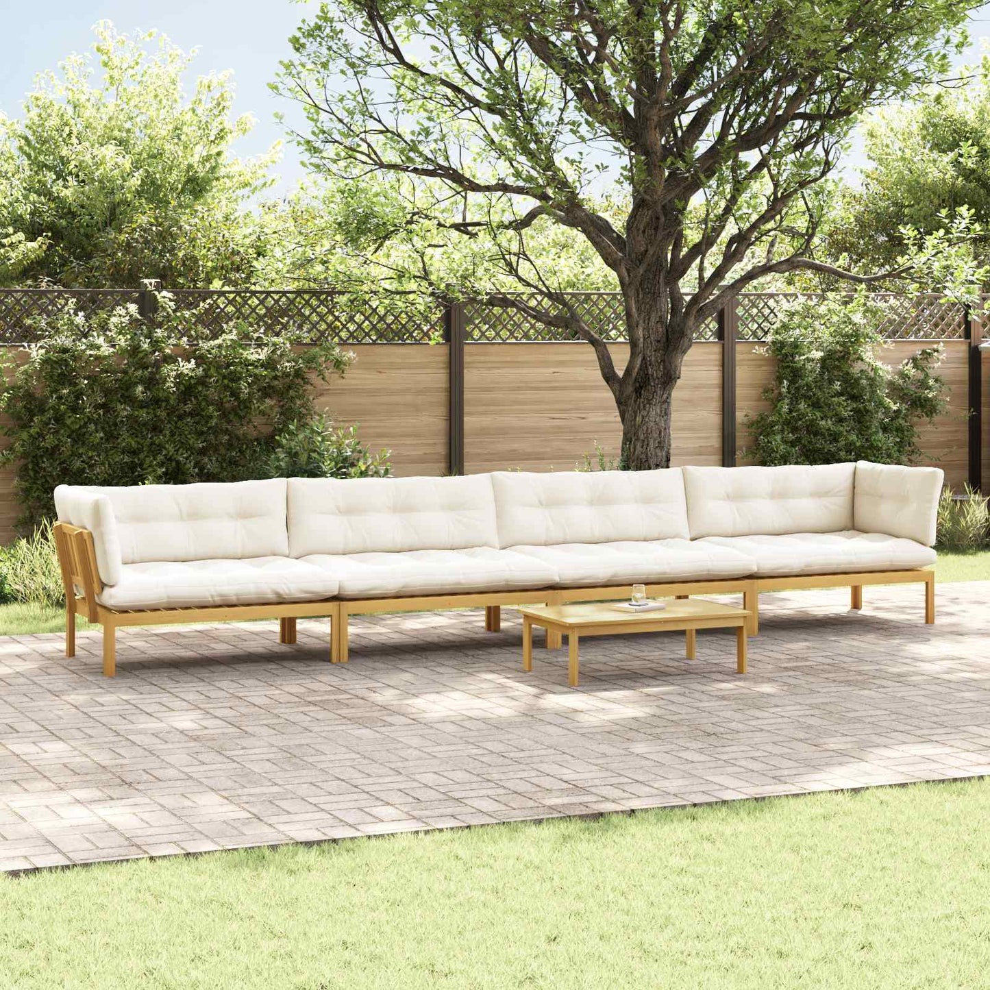 Garten-Ecksofas Aus Paletten 2 Stk. Massivholz Akazie