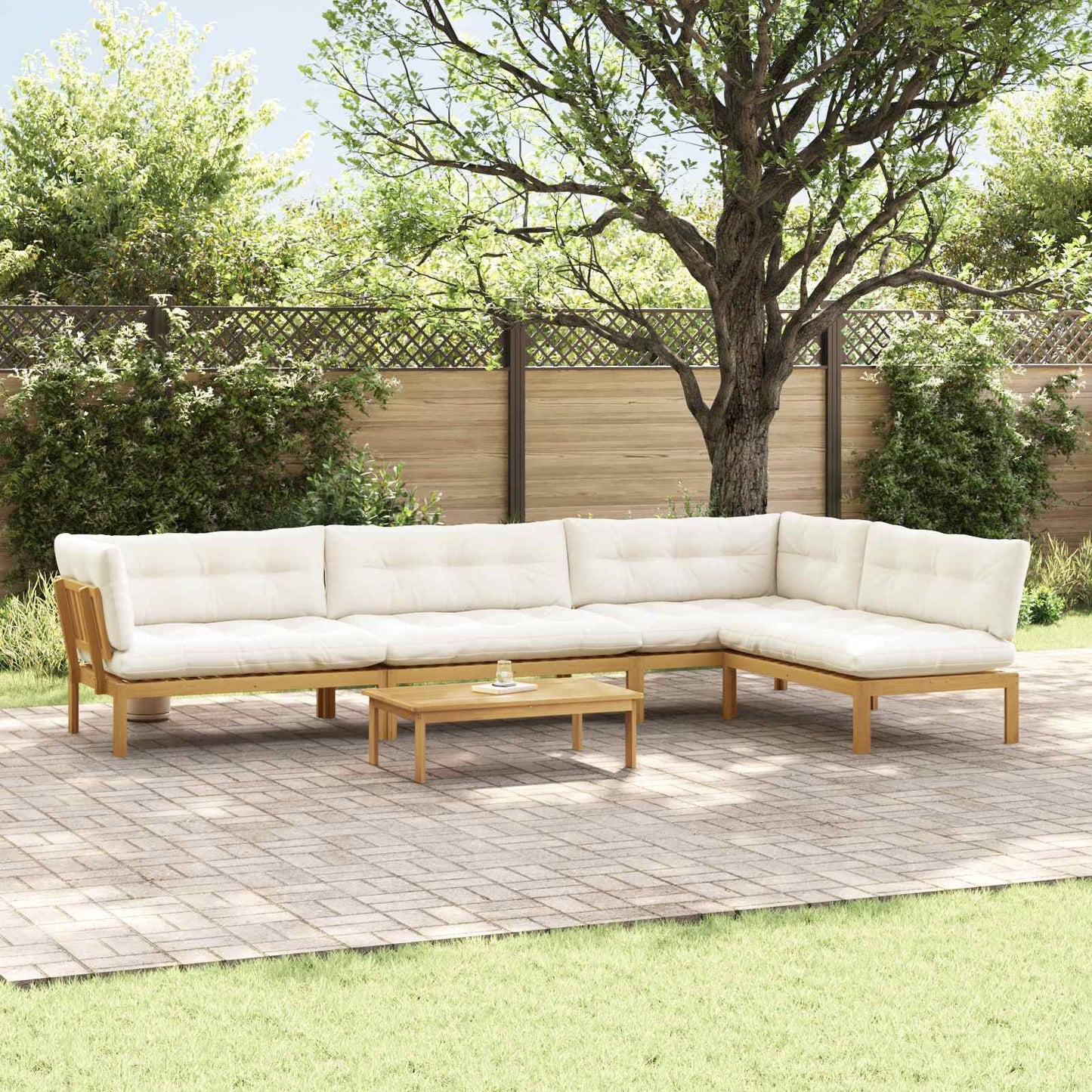 Garten-Ecksofas Aus Paletten 2 Stk. Massivholz Akazie