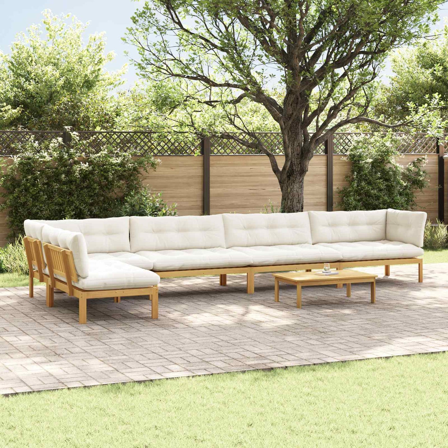 Garten-Ecksofas Aus Paletten 2 Stk. Massivholz Akazie