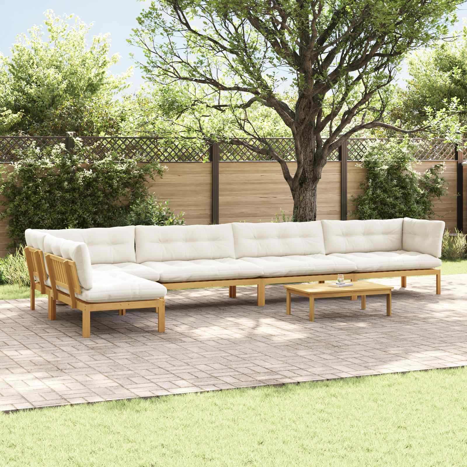 Garten-Ecksofas Aus Paletten 2 Stk. Massivholz Akazie