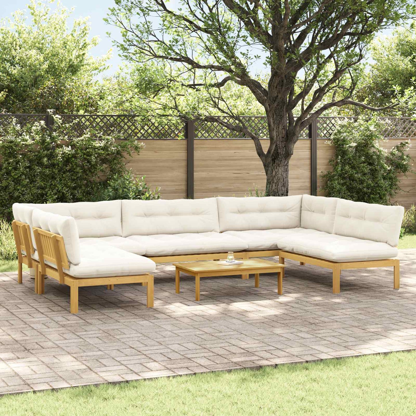 Garten-Ecksofas Aus Paletten 2 Stk. Massivholz Akazie