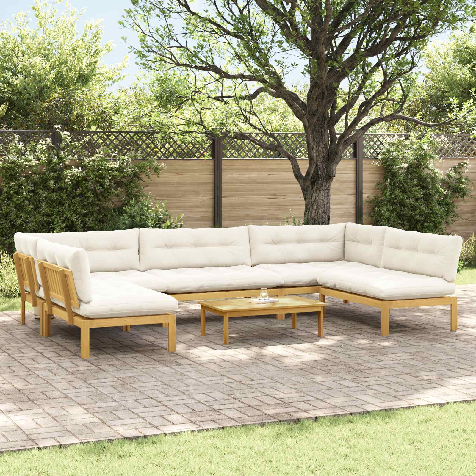 Garten-Ecksofas Aus Paletten 2 Stk. Massivholz Akazie