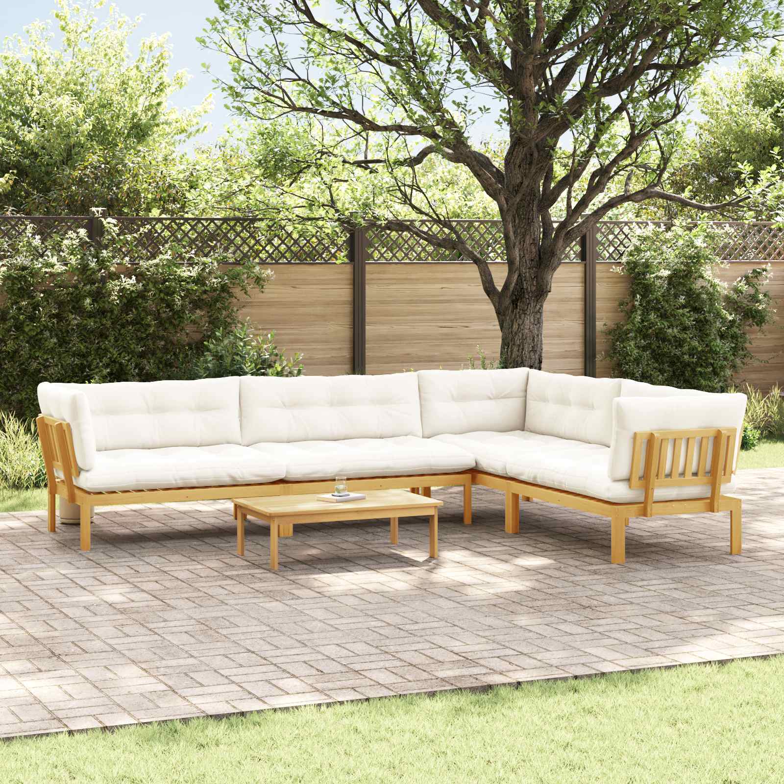 Garten-Ecksofas Aus Paletten 2 Stk. Massivholz Akazie