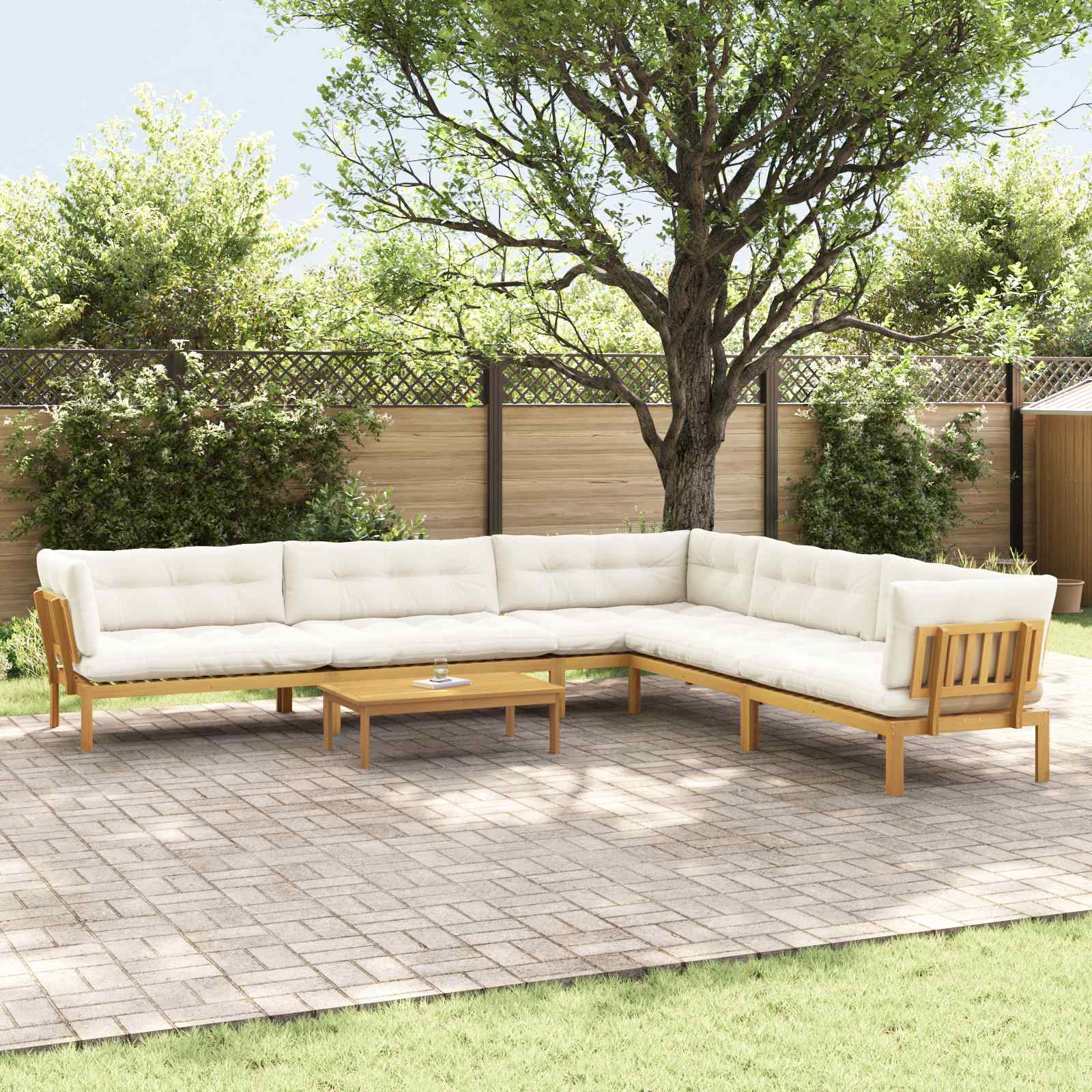 Garten-Ecksofas Aus Paletten 2 Stk. Massivholz Akazie