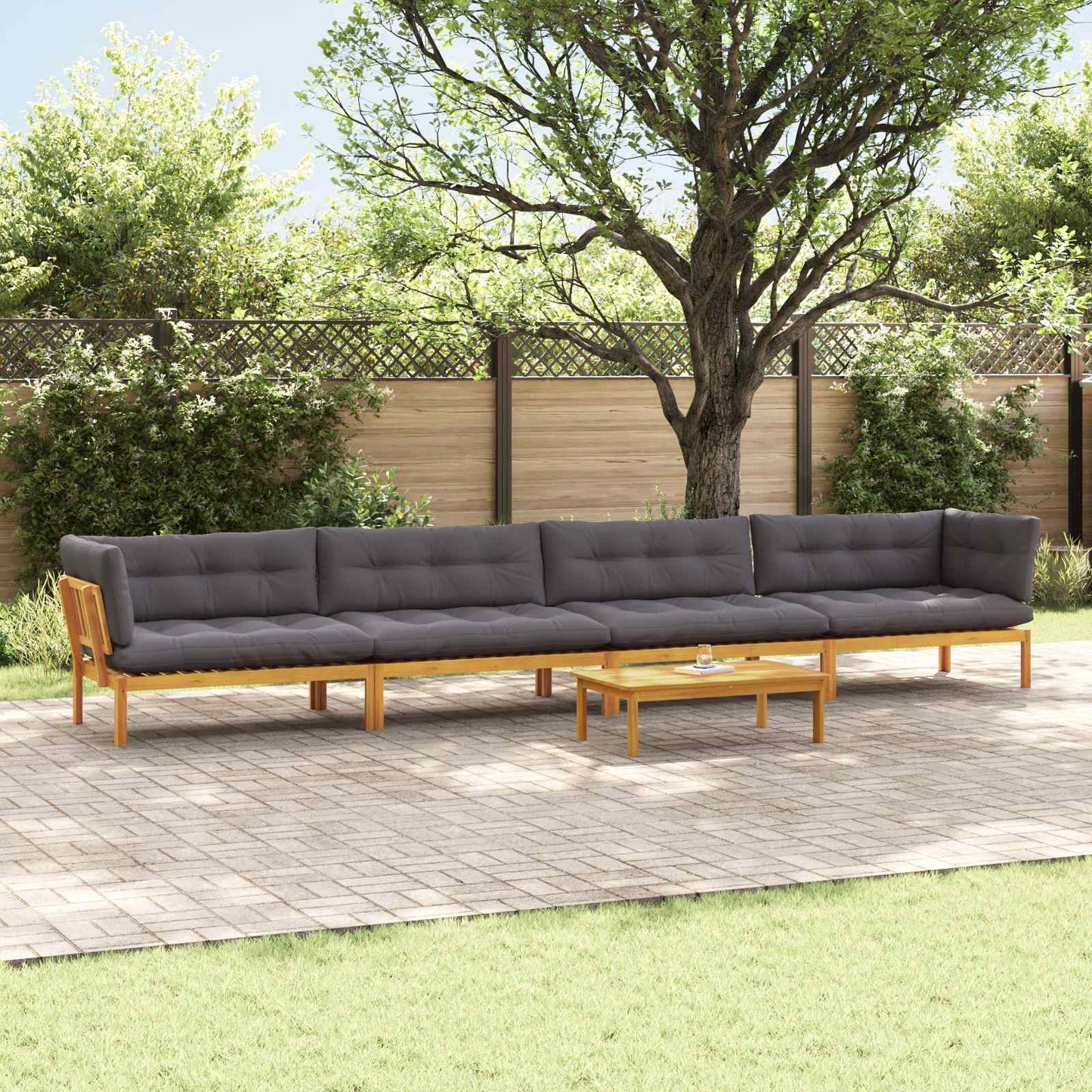 Garten-Ecksofas Aus Paletten 2 Stk. Massivholz Akazie