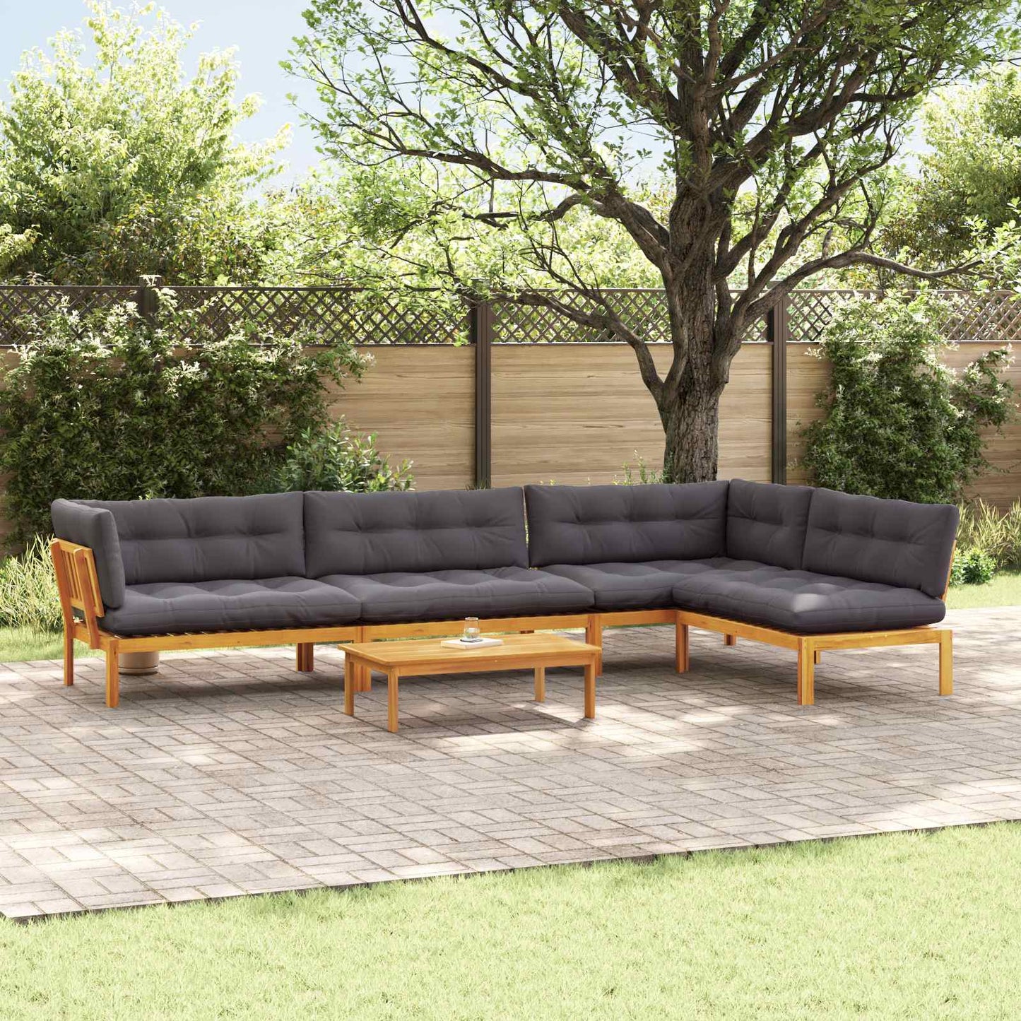 Garten-Ecksofas Aus Paletten 2 Stk. Massivholz Akazie