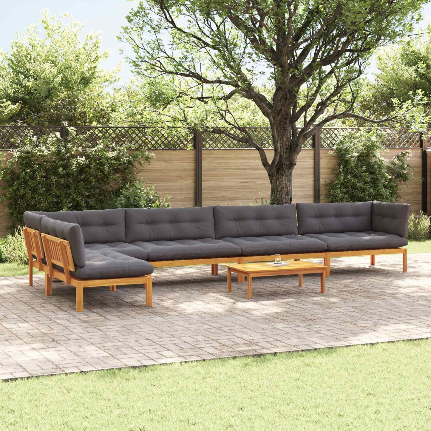 Garten-Ecksofas Aus Paletten 2 Stk. Massivholz Akazie
