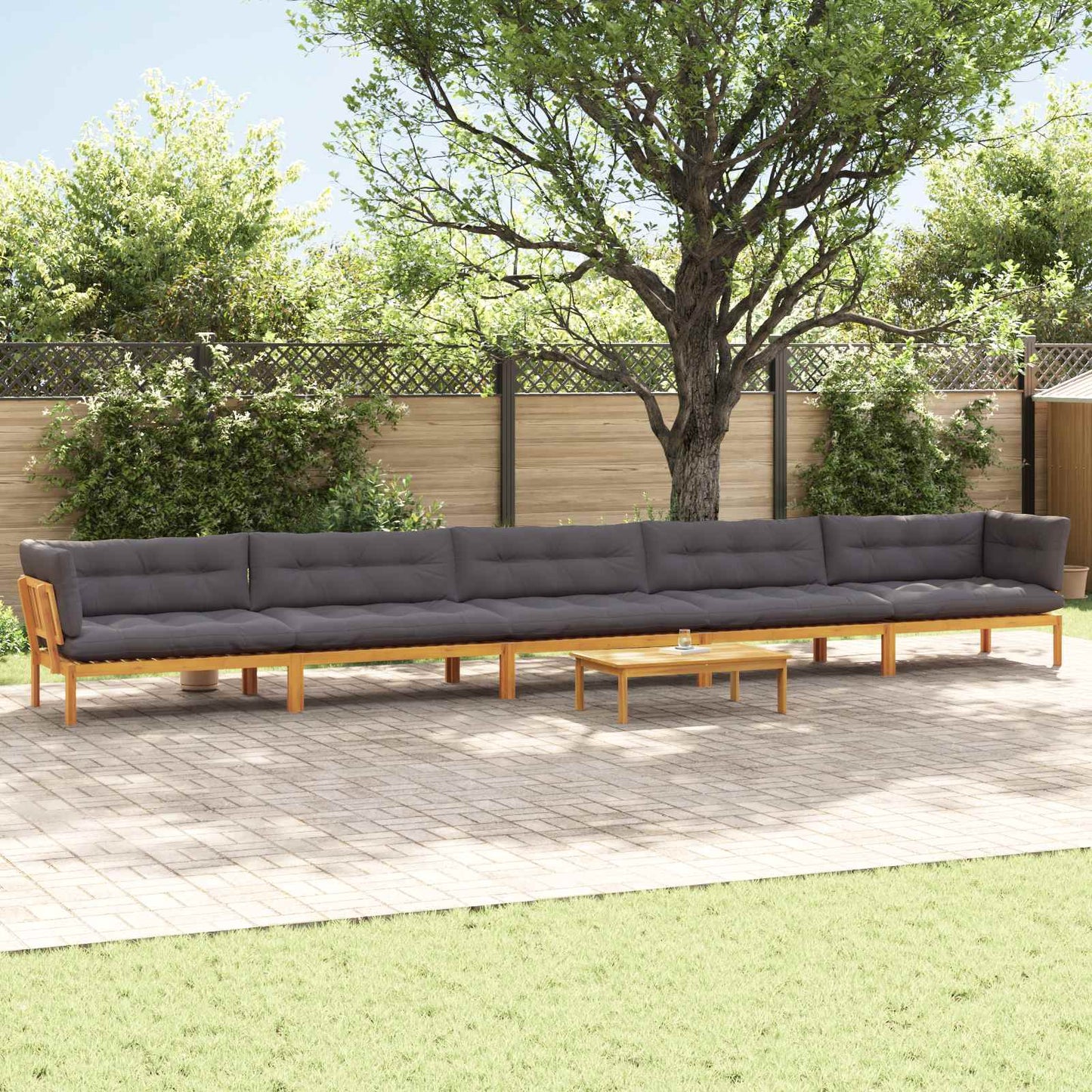 Garten-Ecksofas Aus Paletten 2 Stk. Massivholz Akazie