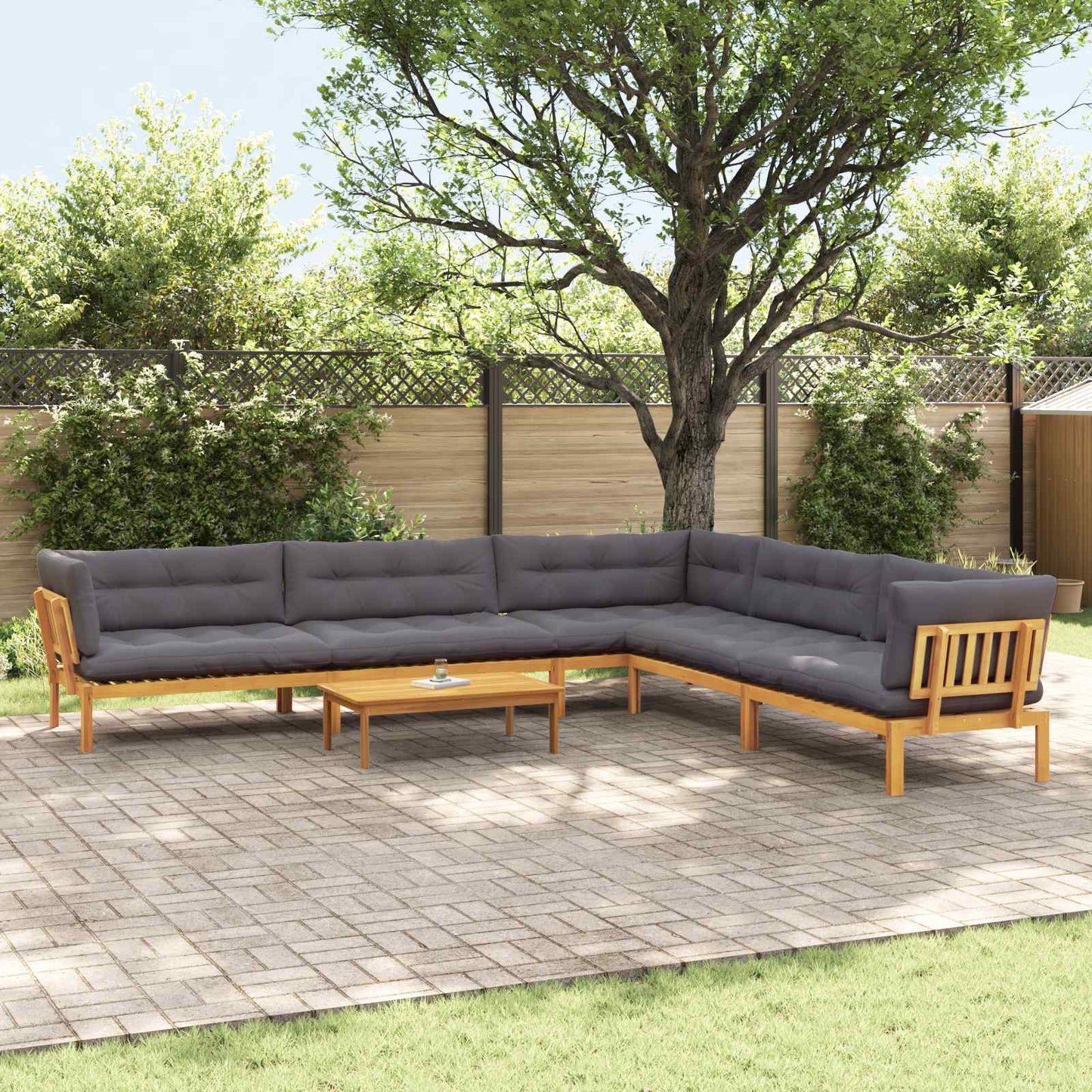 Garten-Ecksofas Aus Paletten 2 Stk. Massivholz Akazie