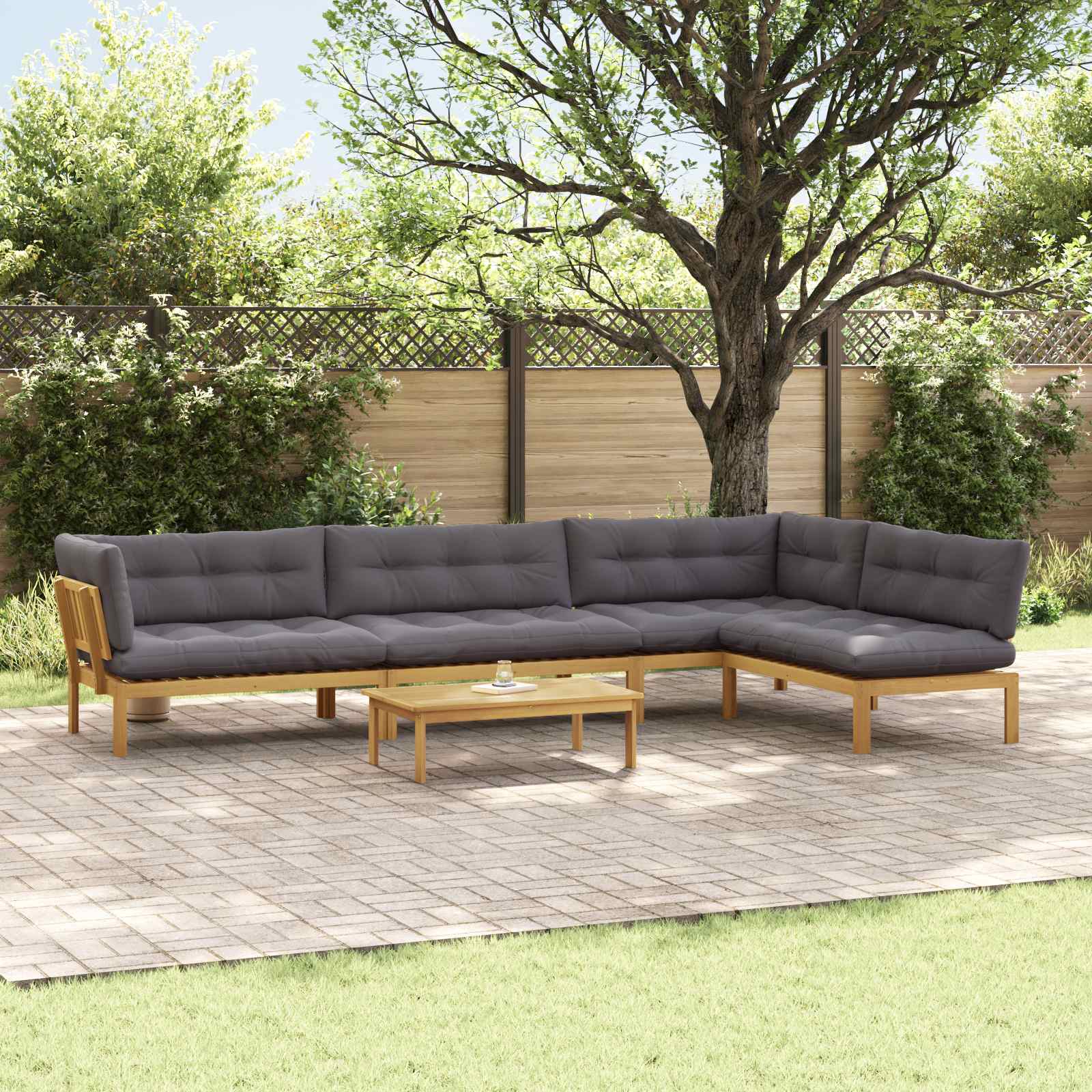 Garten-Ecksofas Aus Paletten 2 Stk. Massivholz Akazie