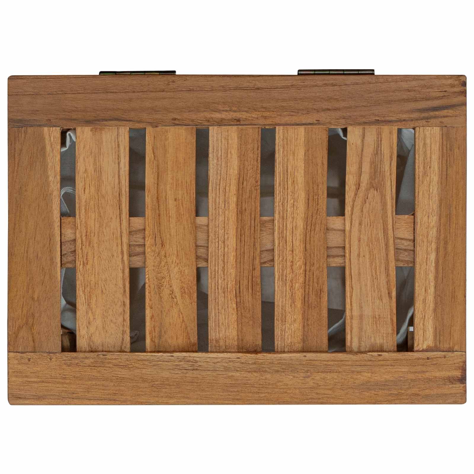 Wäschekorb Natur Massivholz Teak