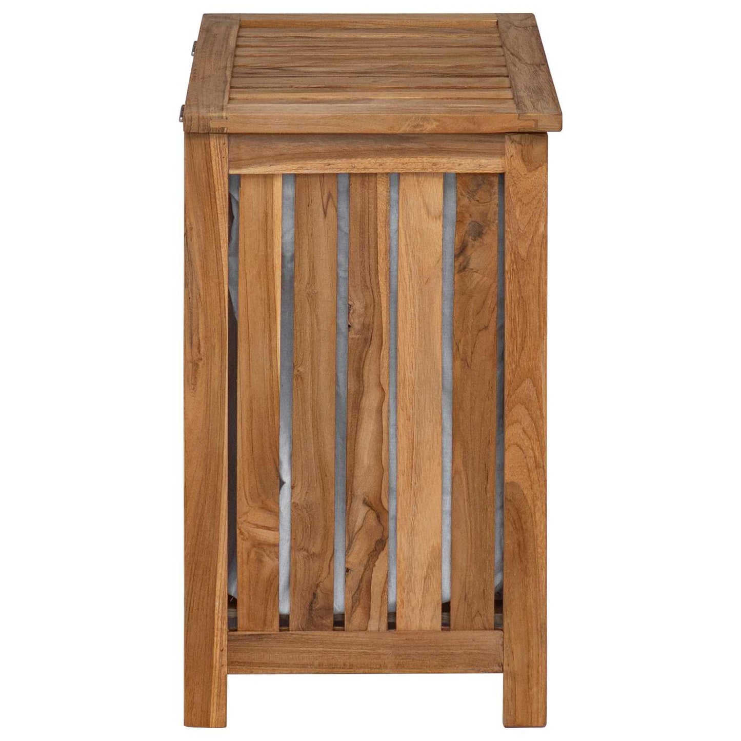Wäschekorb Natur Massivholz Teak
