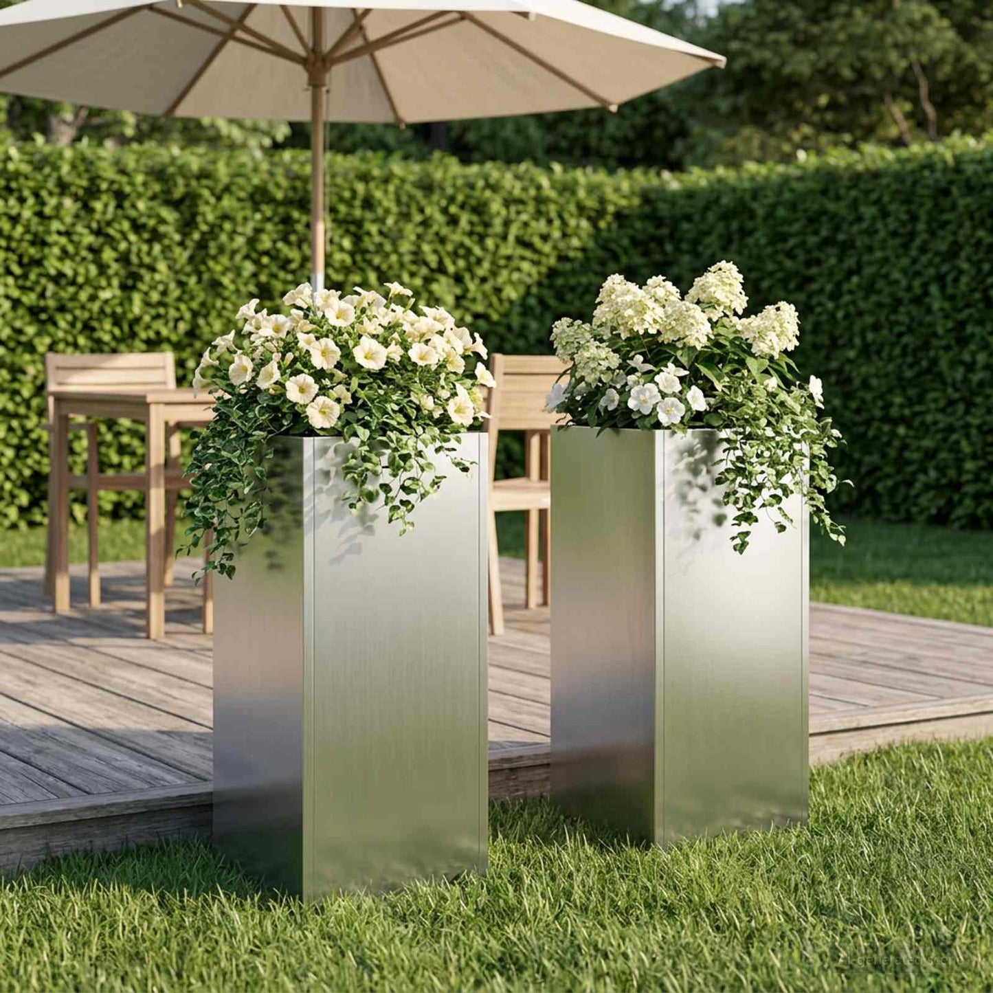 Garten-Pflanzgefäß 2 Stk. Rostoptik