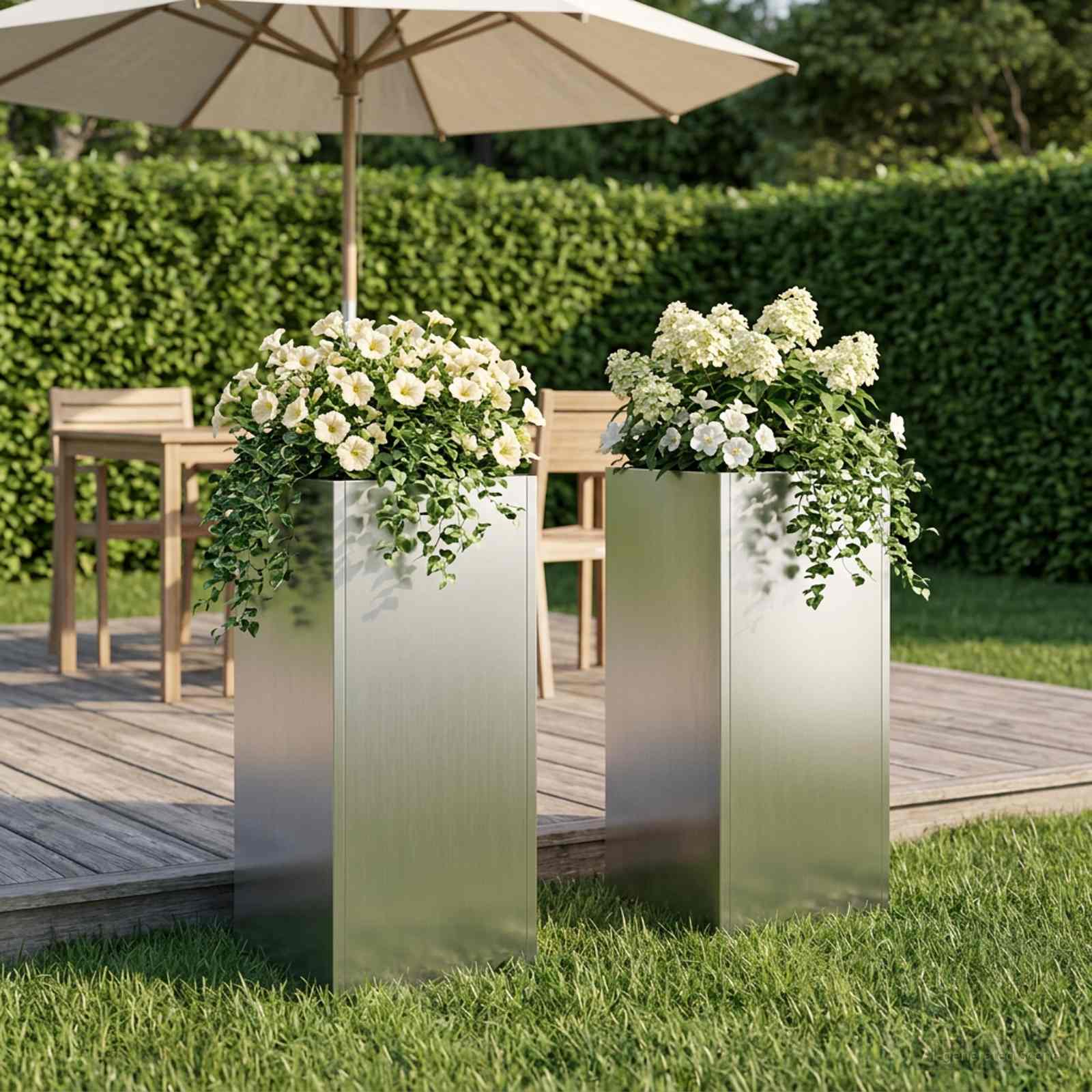 Garten-Pflanzgefäß 2 Stk. Rostoptik