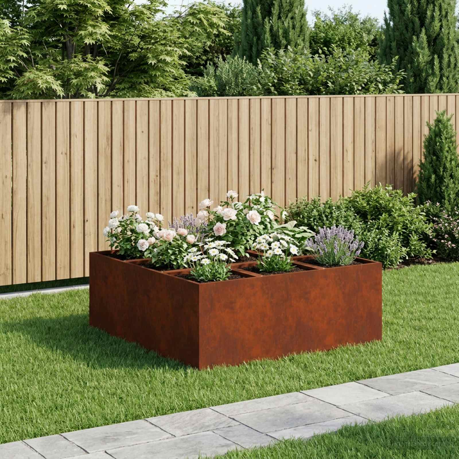 Garten-Pflanzgefäß Silber