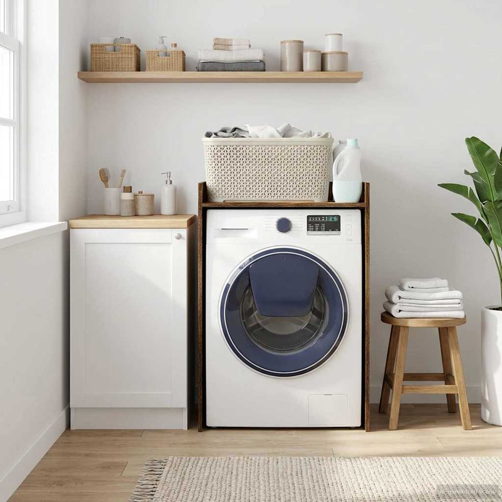 Waschmaschinen-Schrank 67,5 X 48 X 97 Cm Holzwerkstoff