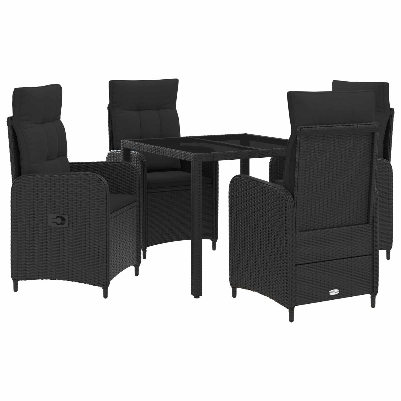 Outdoortisch-Set 3 Pcs Poly-Rattan