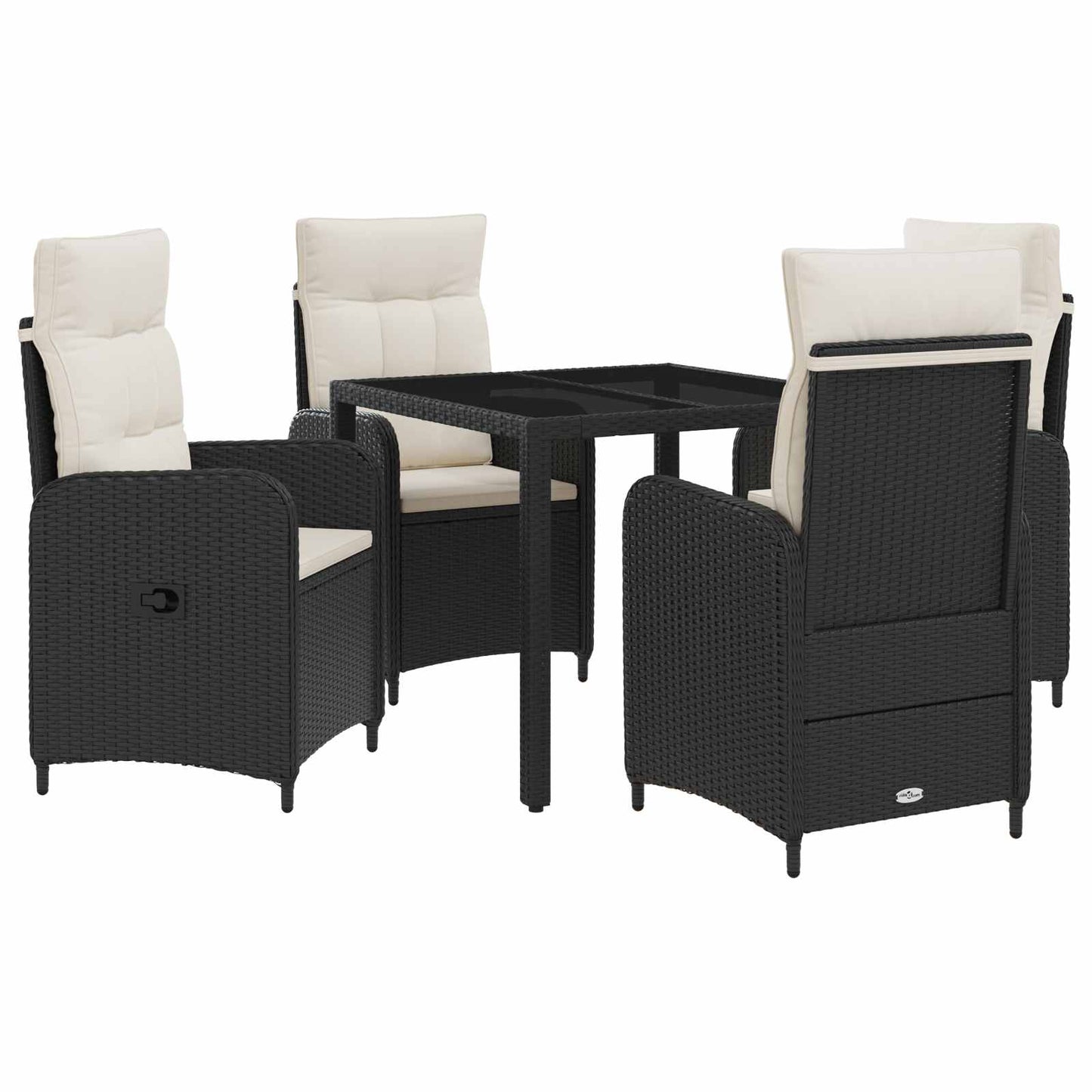 Outdoortisch-Set 3 Pcs Poly-Rattan