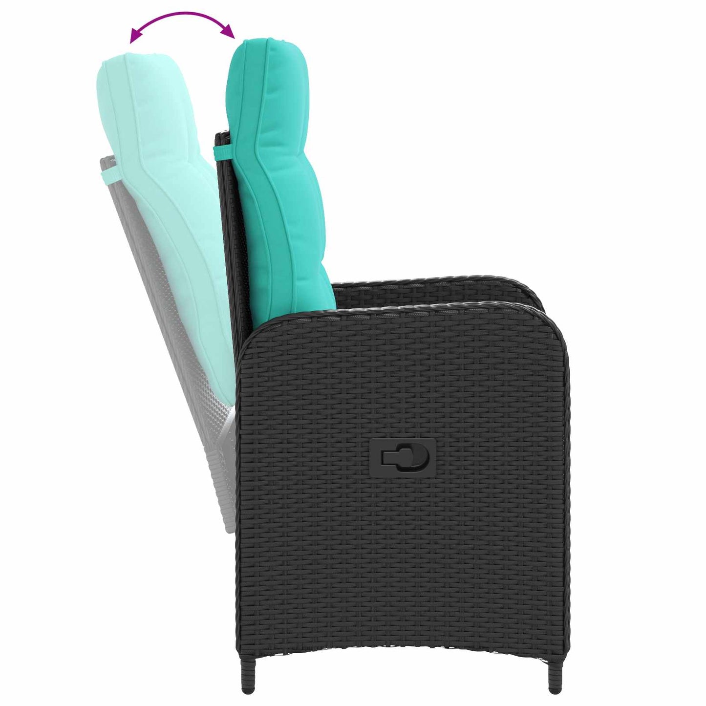 Outdoortisch-Set 3 Pcs Poly-Rattan