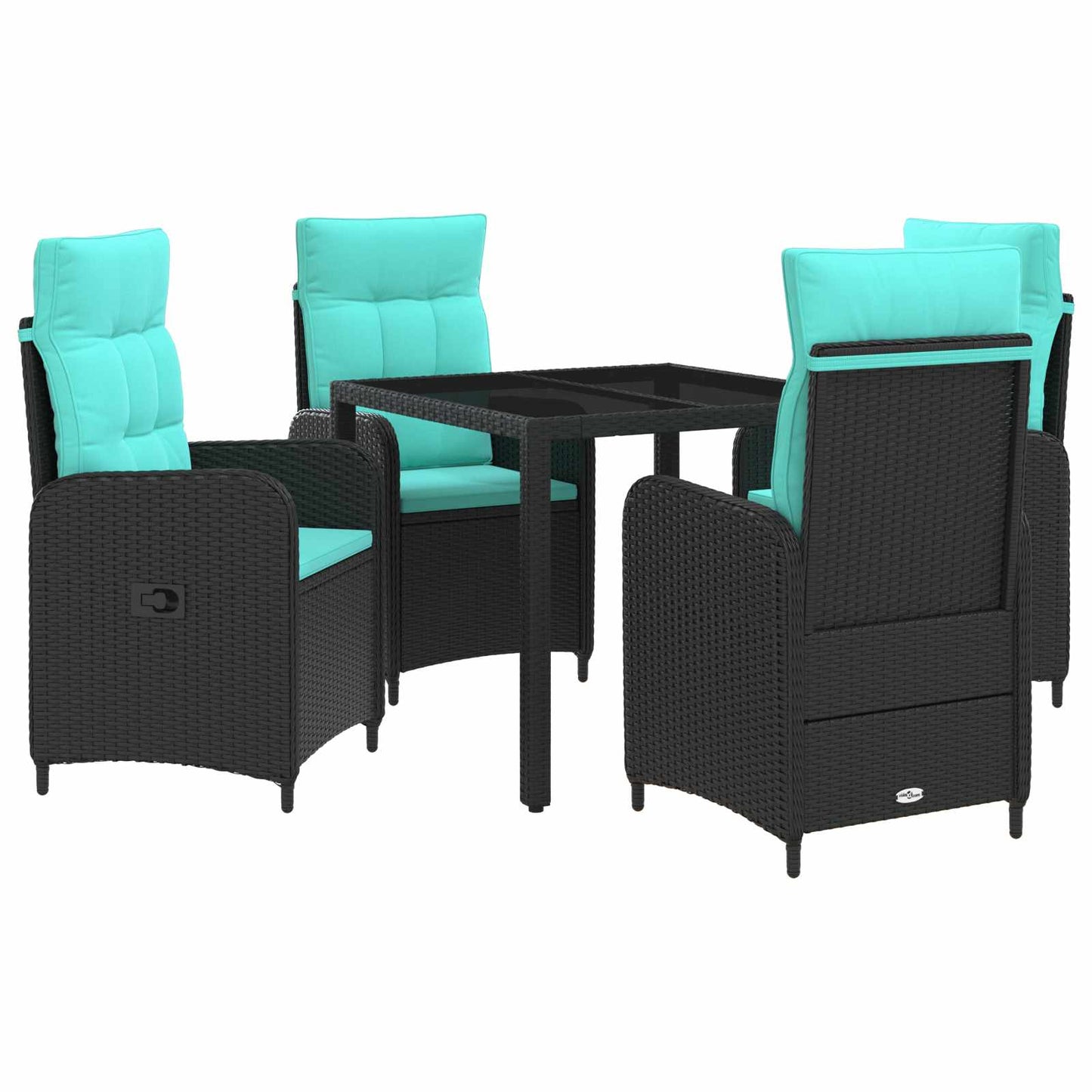 Outdoortisch-Set 3 Pcs Poly-Rattan