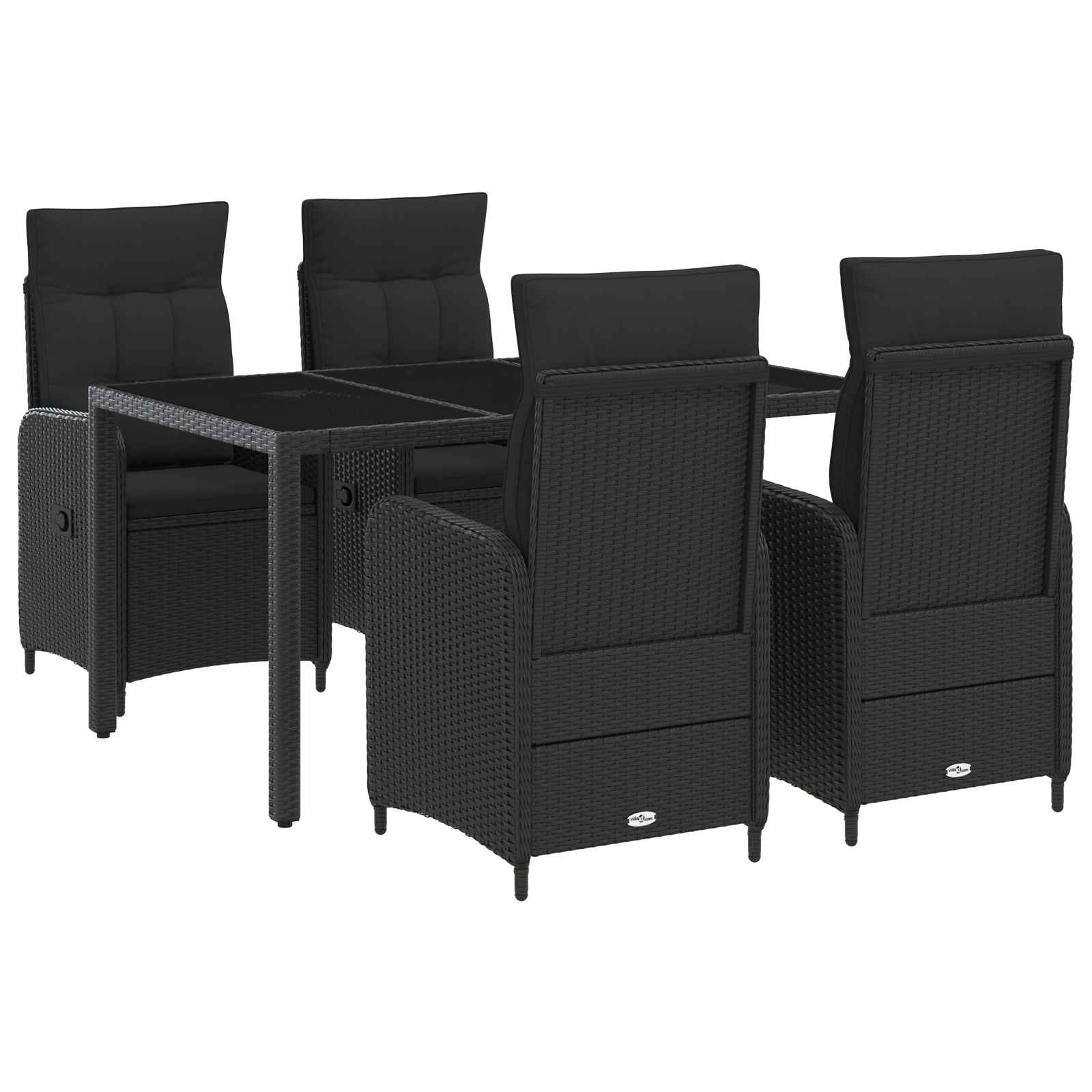 Outdoortisch-Set 3 Pcs Poly-Rattan