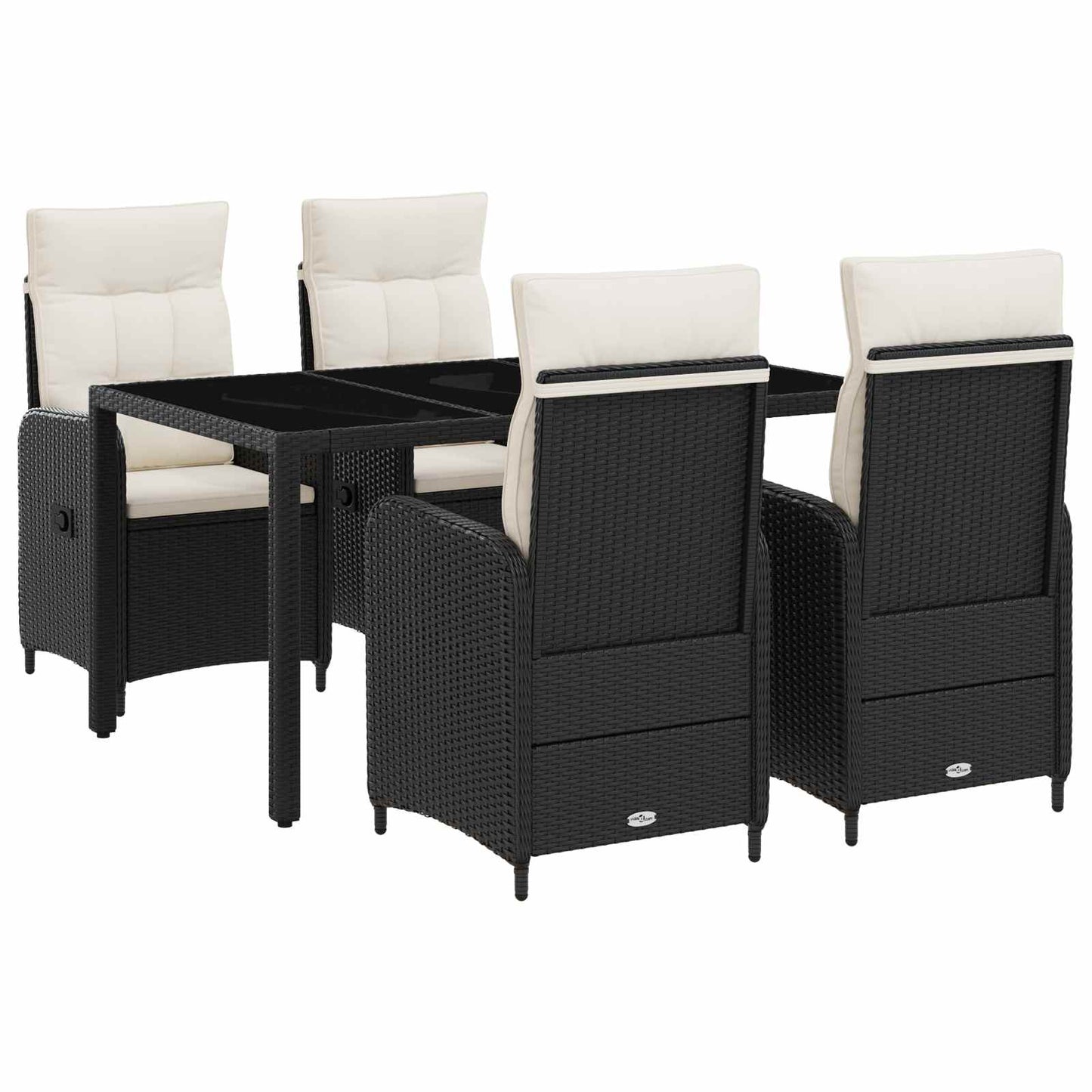 Outdoortisch-Set 3 Pcs Poly-Rattan