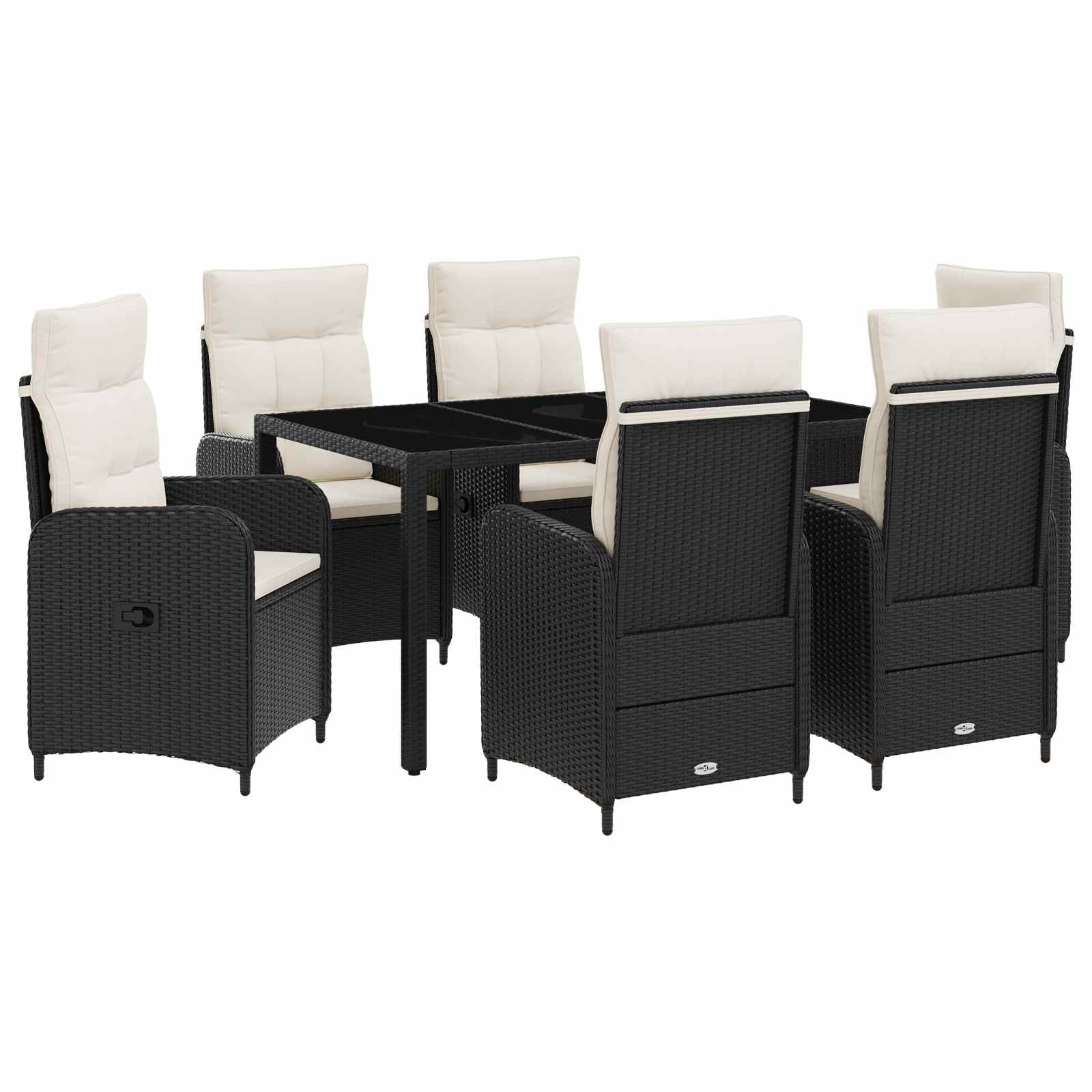 Outdoortisch-Set 3 Pcs Poly-Rattan
