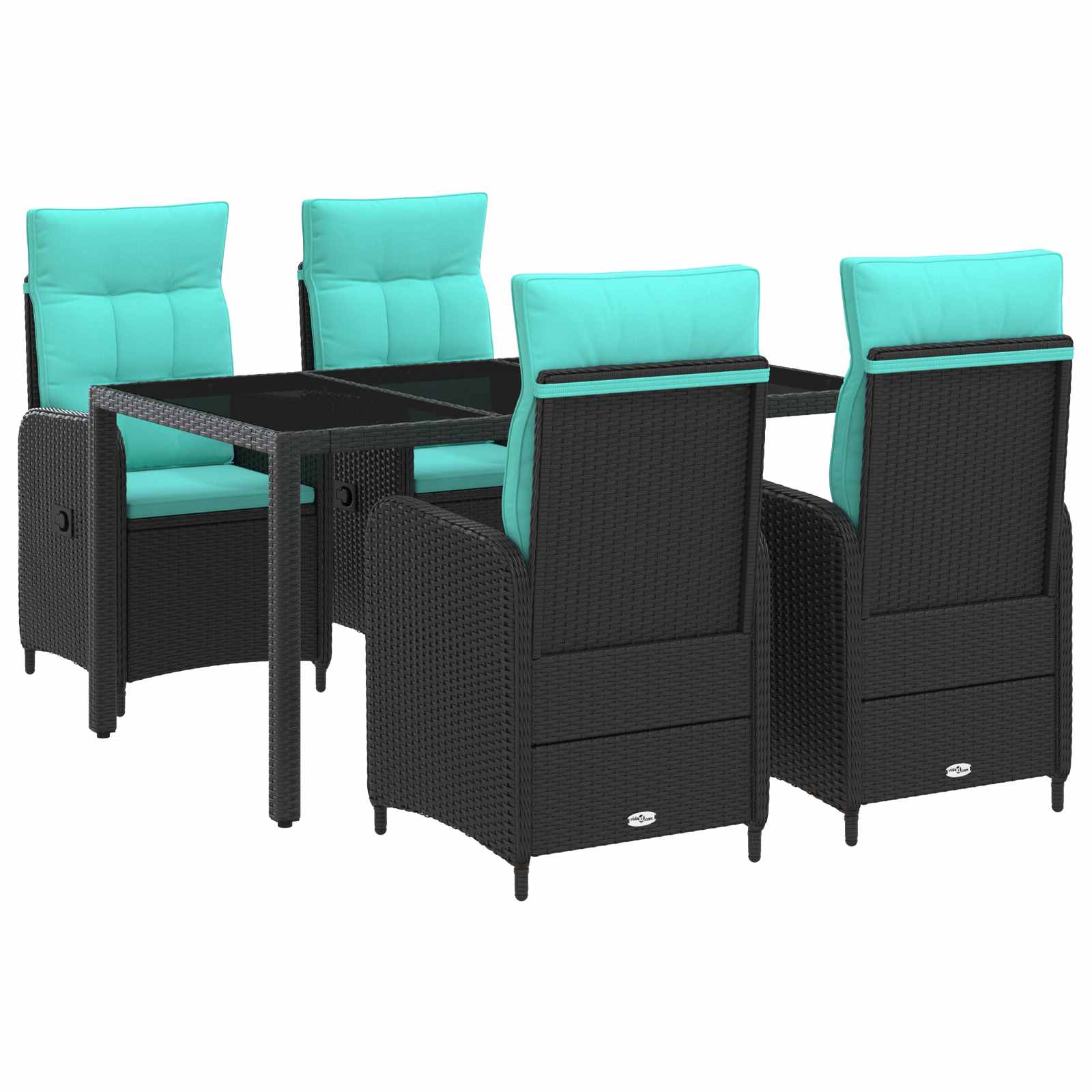 Outdoortisch-Set 3 Pcs Poly-Rattan