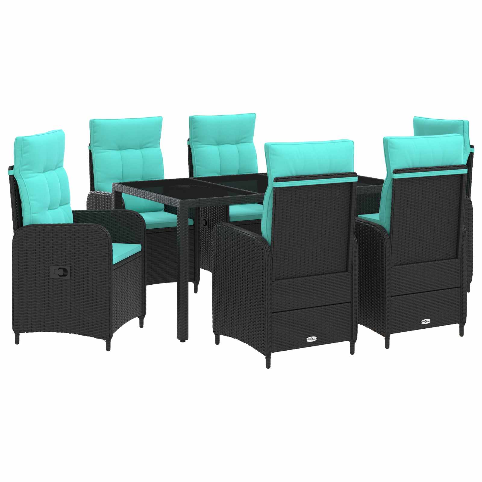 Outdoortisch-Set 3 Pcs Poly-Rattan