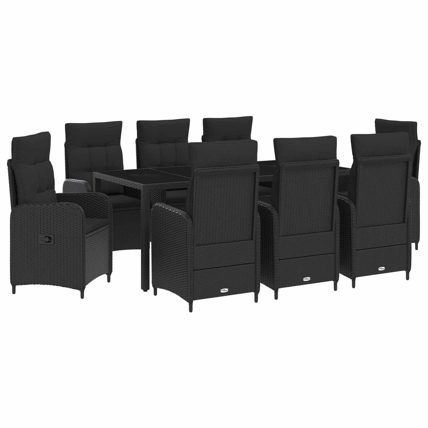 Outdoortisch-Set 3 Pcs Poly-Rattan