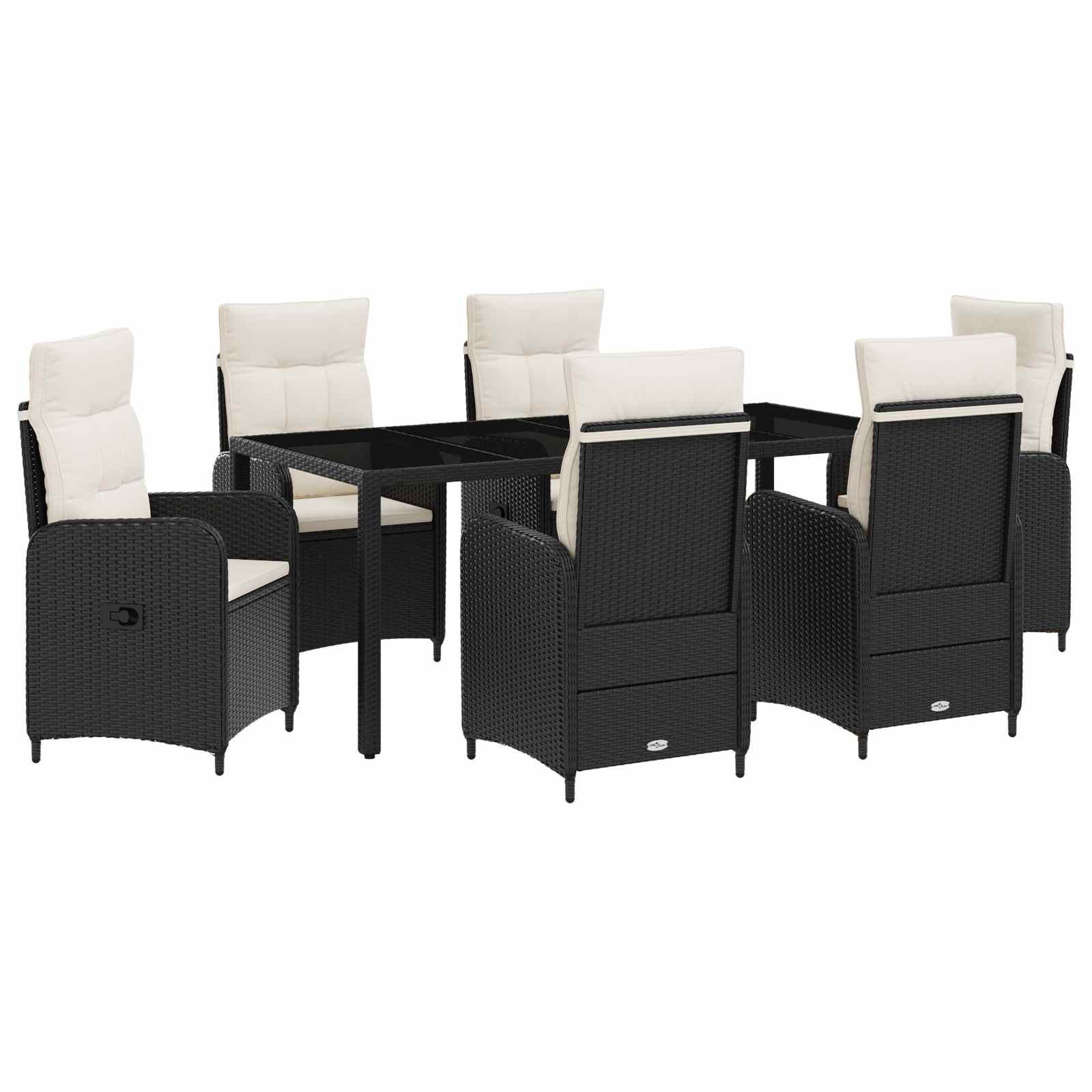 Outdoortisch-Set 3 Pcs Poly-Rattan