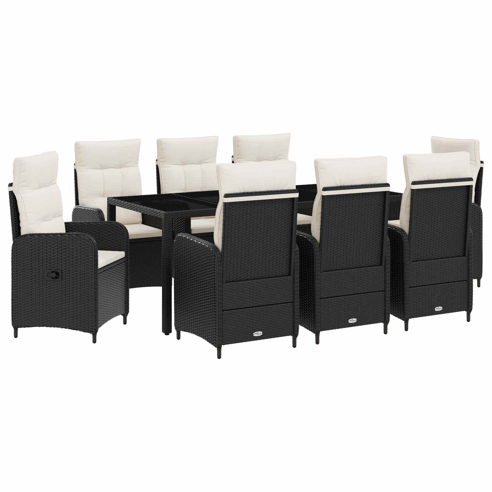 Outdoortisch-Set 3 Pcs Poly-Rattan