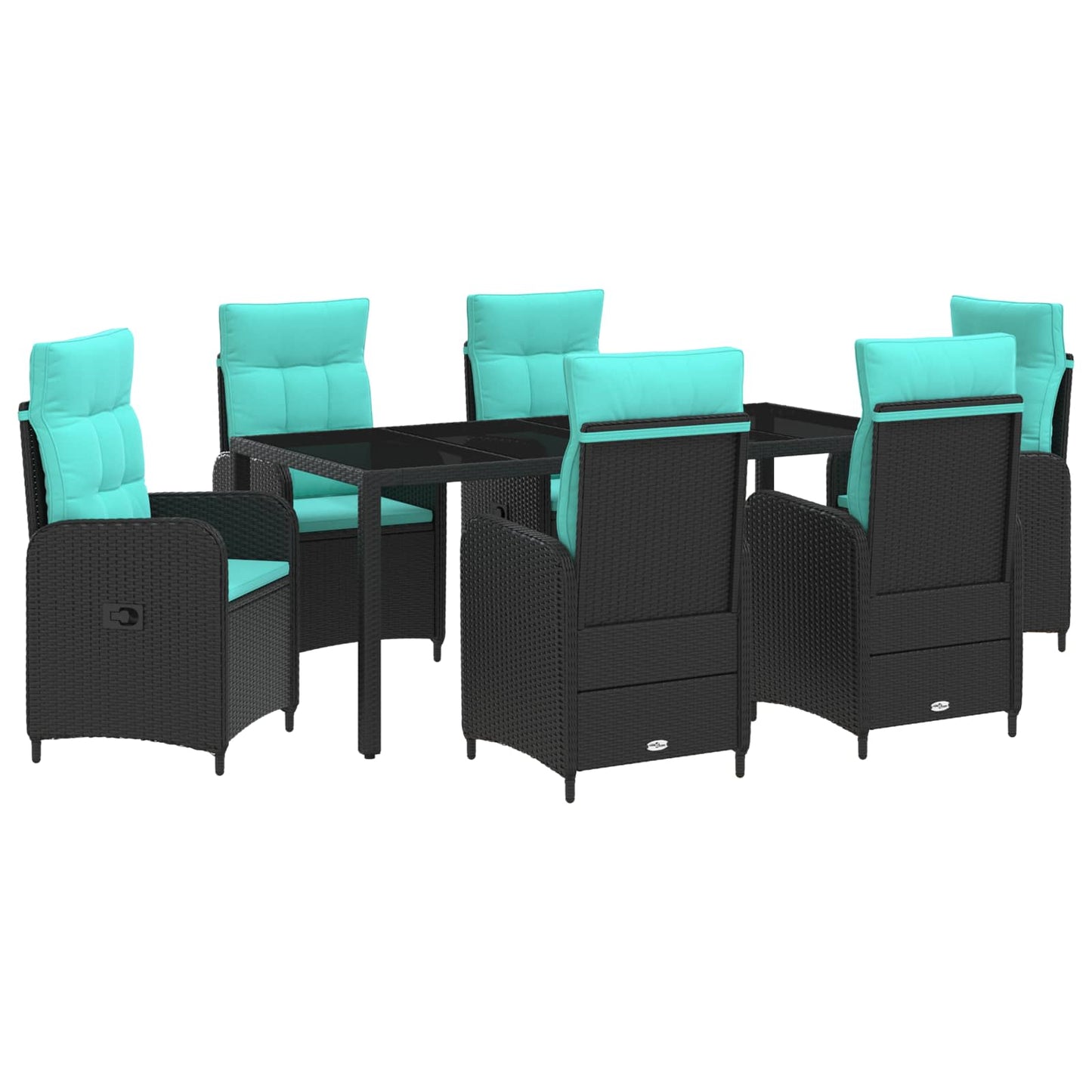 Outdoortisch-Set 3 Pcs Poly-Rattan