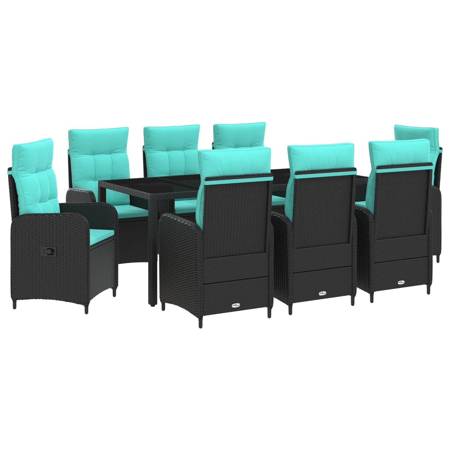 Outdoortisch-Set 3 Pcs Poly-Rattan