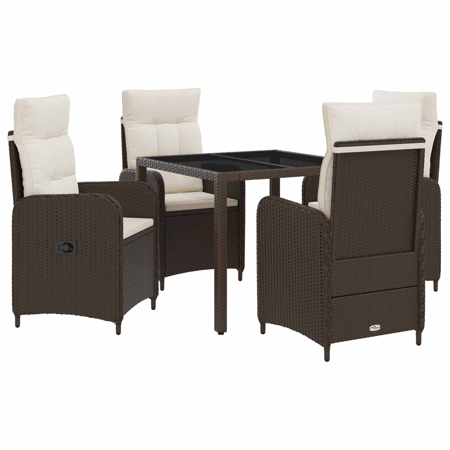 Outdoortisch-Set 3 Pcs Poly-Rattan