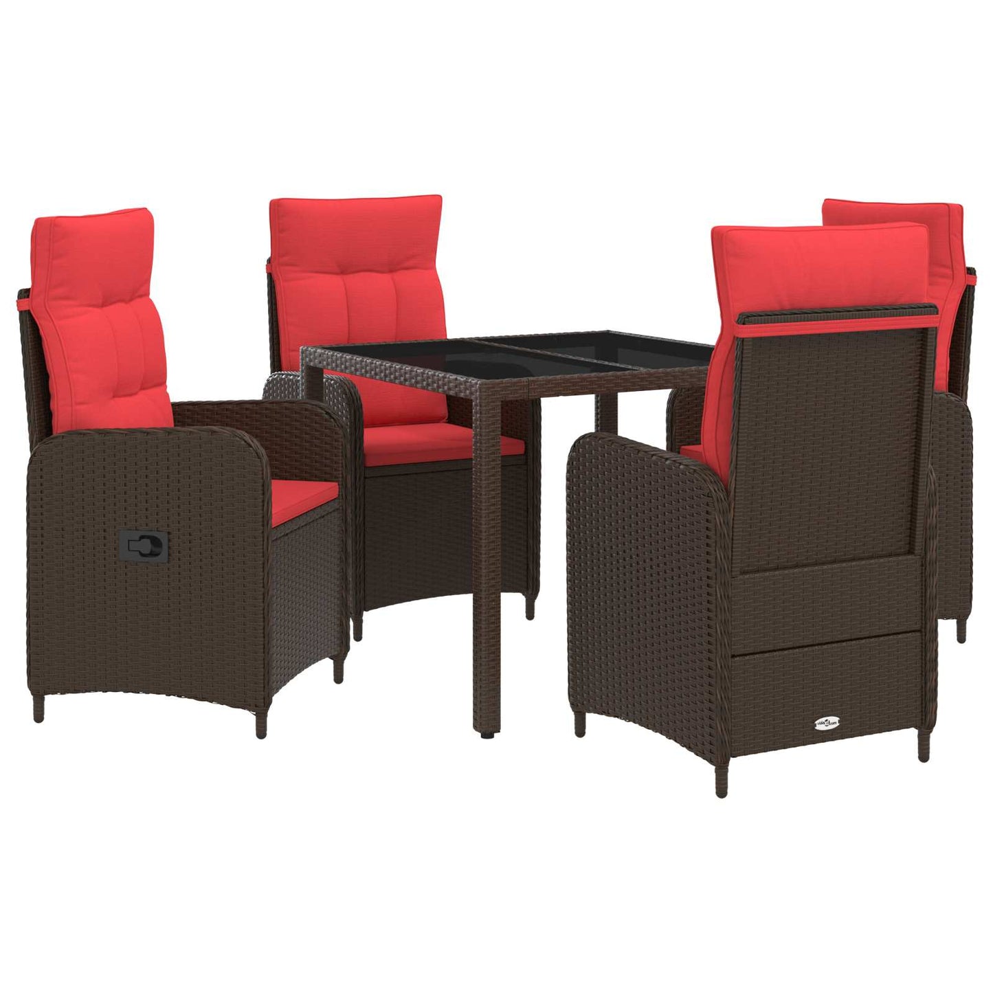 Outdoortisch-Set 3 Pcs Poly-Rattan