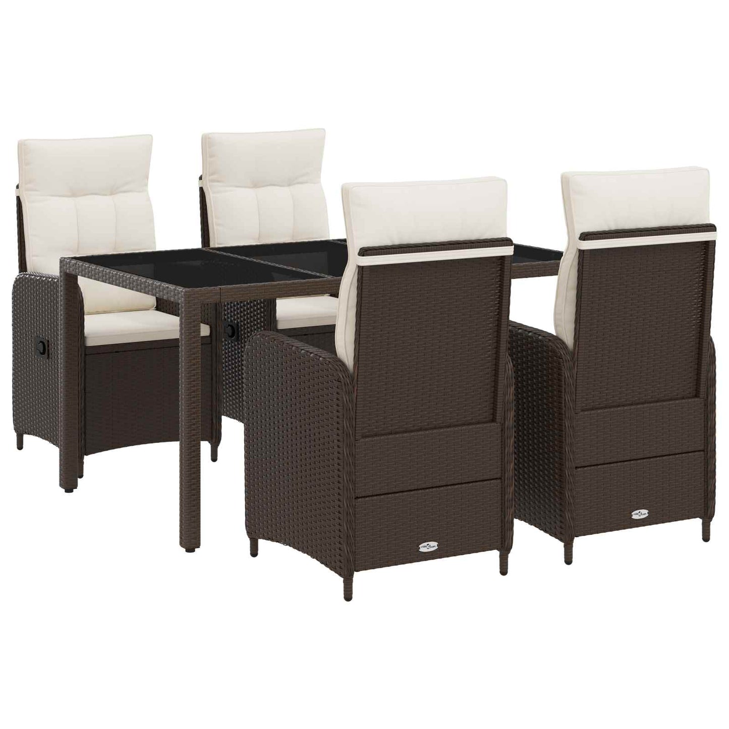 Outdoortisch-Set 3 Pcs Poly-Rattan