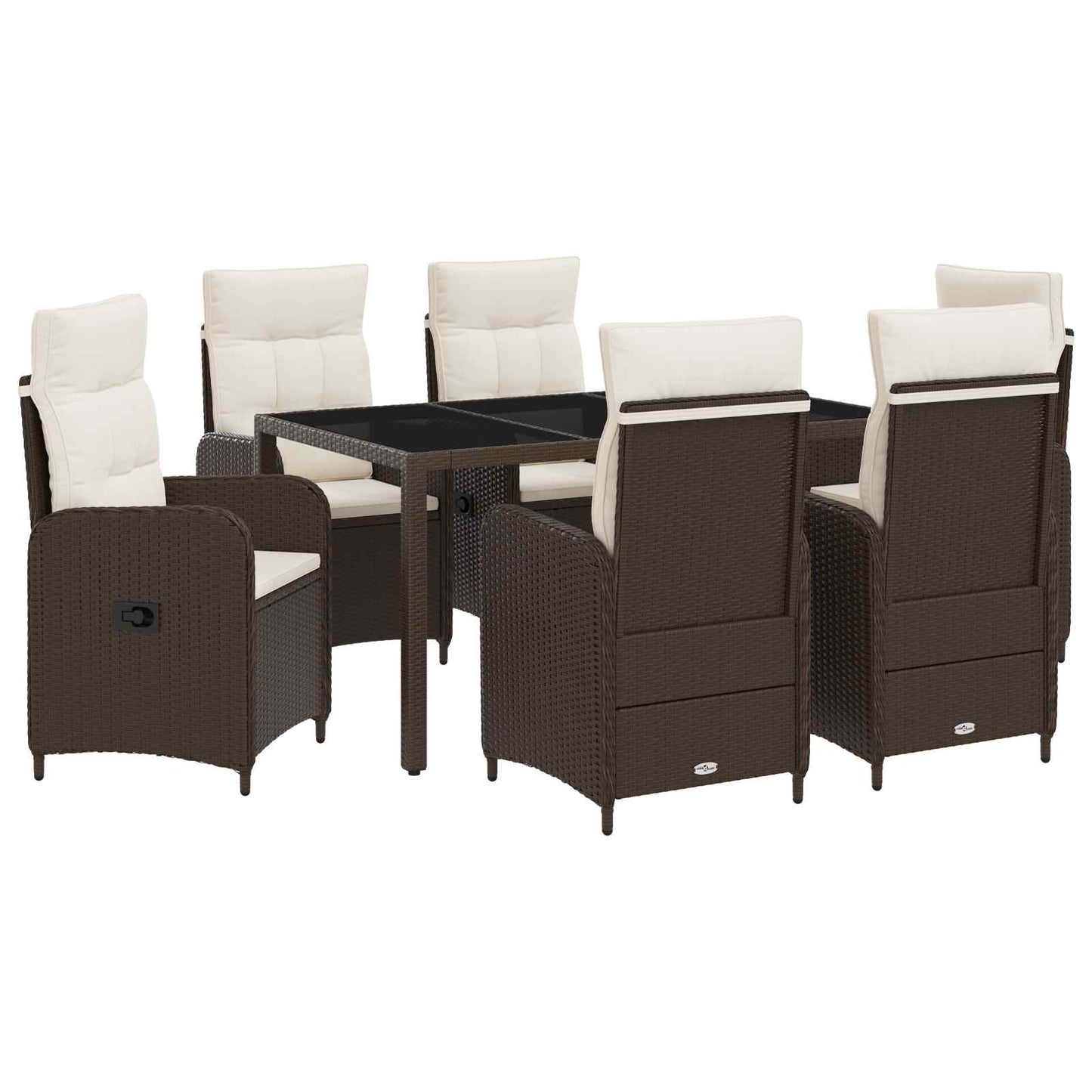 Outdoortisch-Set 3 Pcs Poly-Rattan