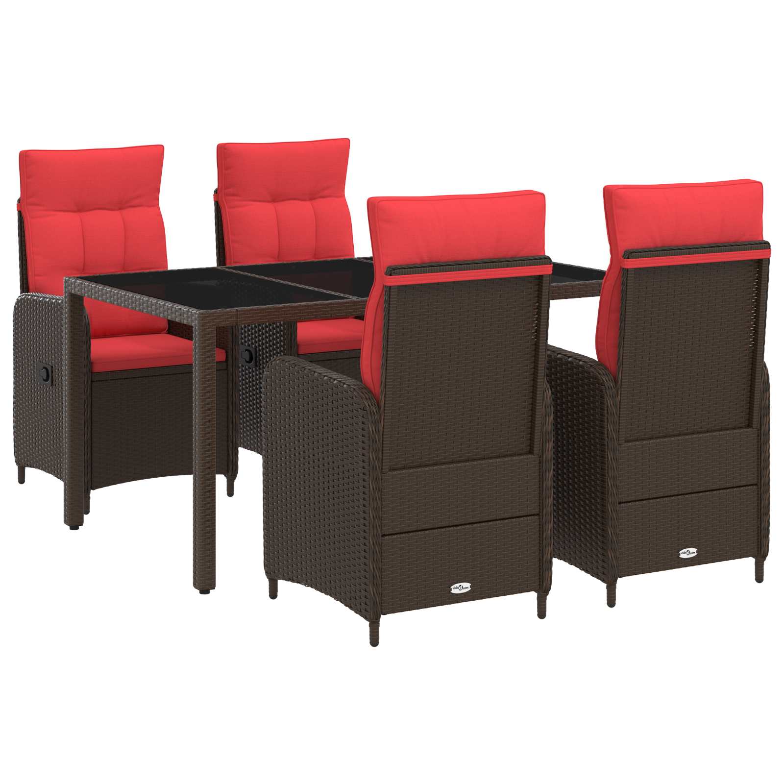 Outdoortisch-Set 3 Pcs Poly-Rattan